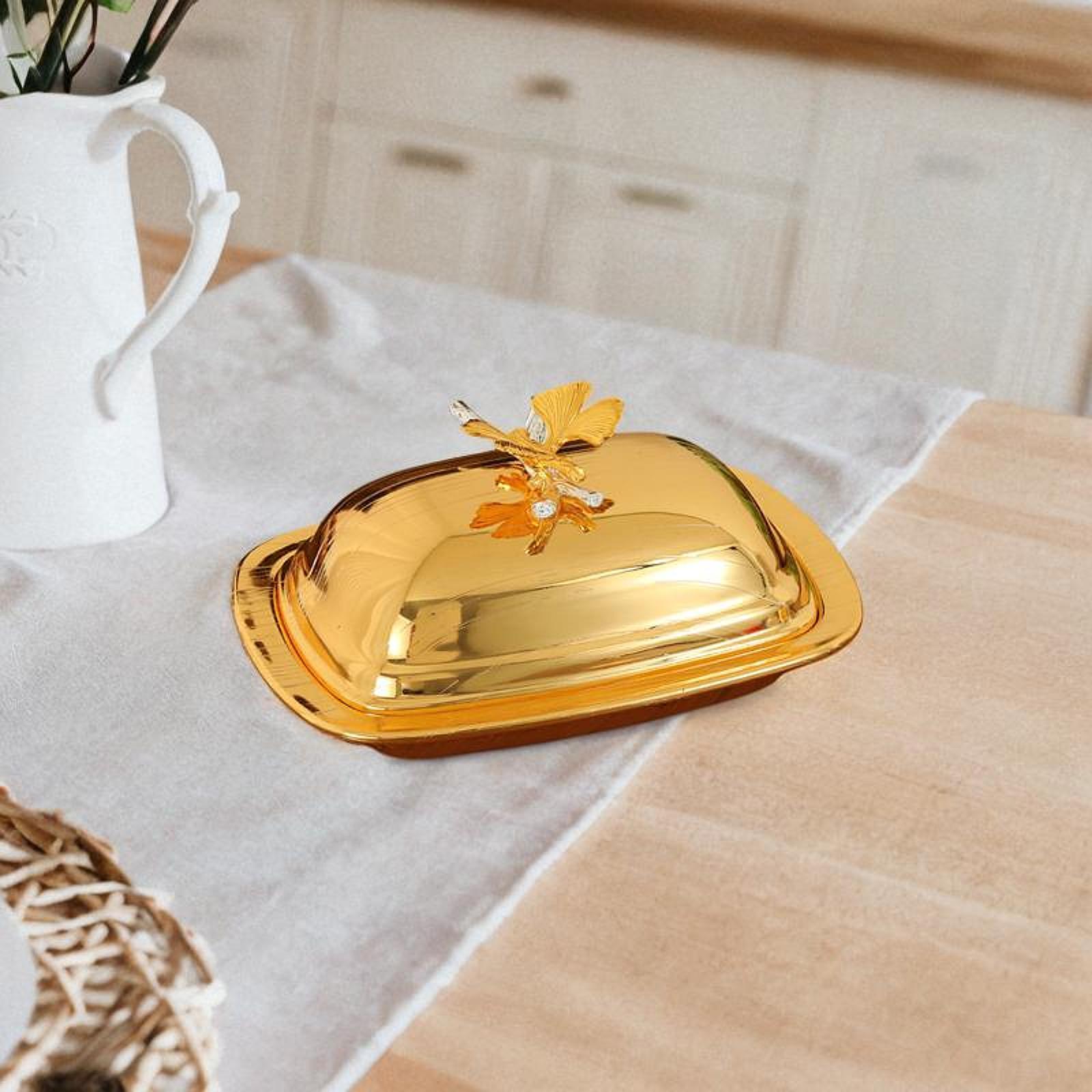 Snack Plate Dried Fruit Butter Dish Dish Keeper for Wedding Dining Room Home Golden