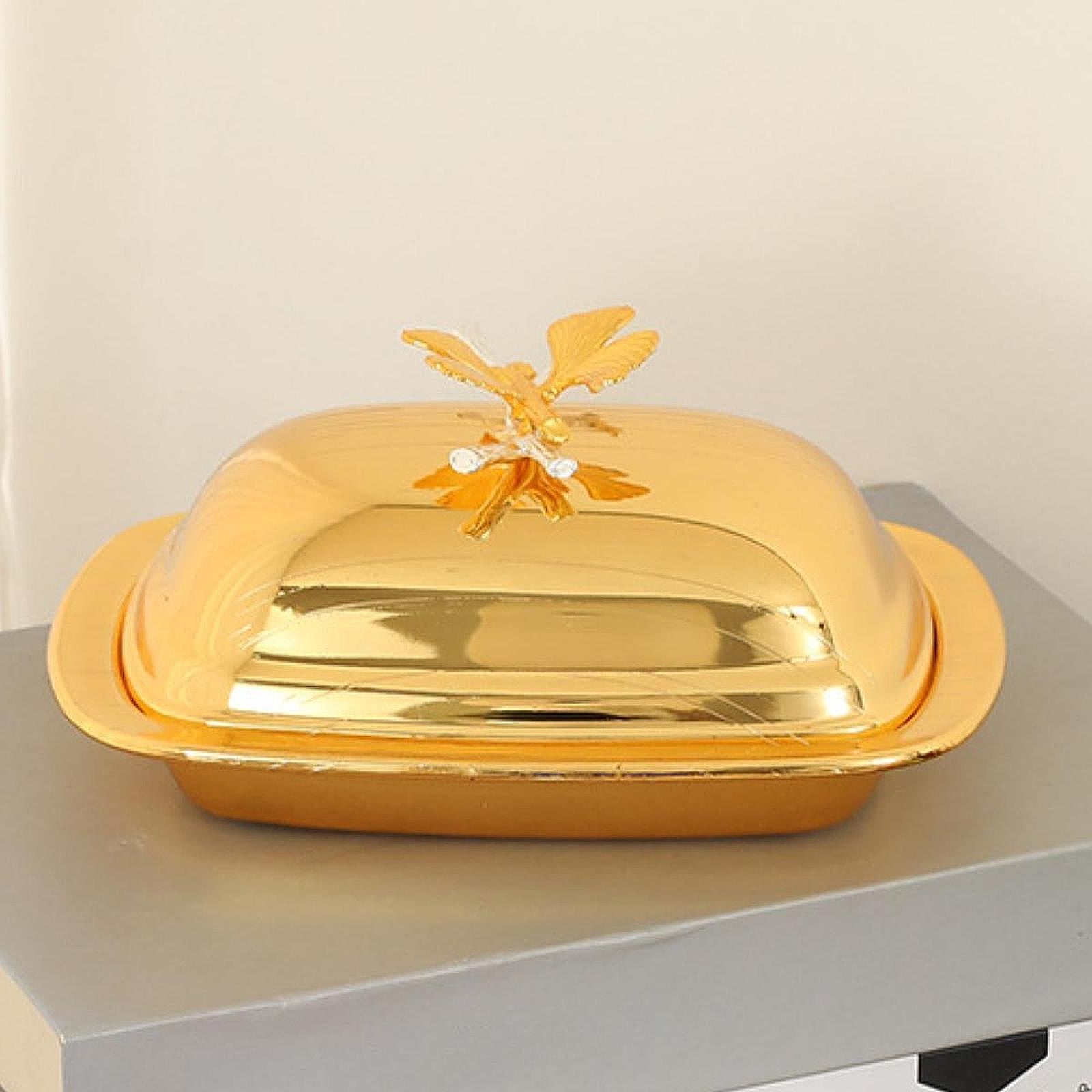 Snack Plate Dried Fruit Butter Dish Dish Keeper for Wedding Dining Room Home Golden