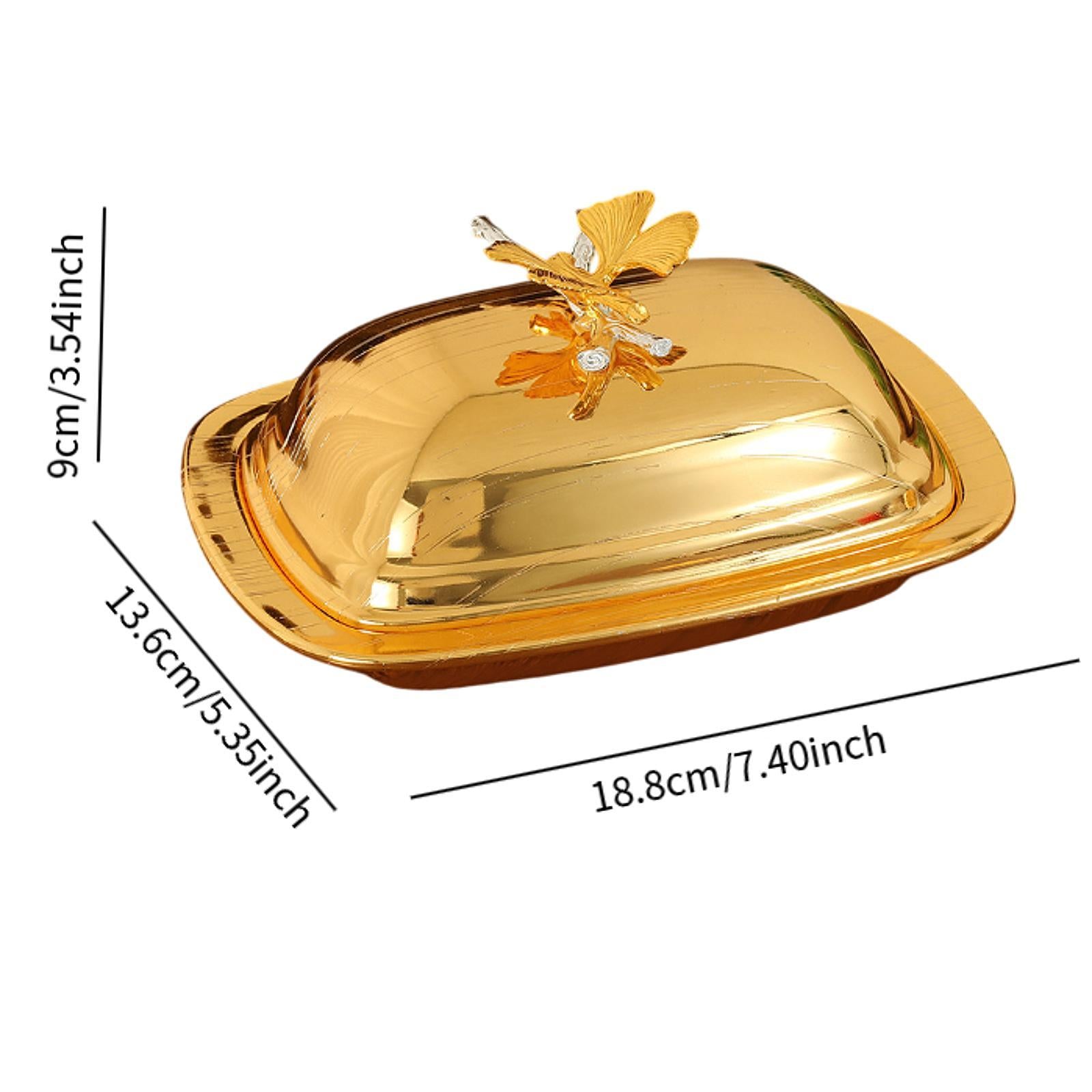 Snack Plate Dried Fruit Butter Dish Dish Keeper for Wedding Dining Room Home Golden