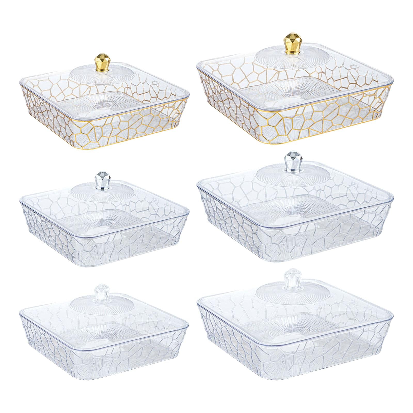 Serving Tray Dish Versatile Fruit Organizer for Tabletop Travel Themed Party Gold and Small