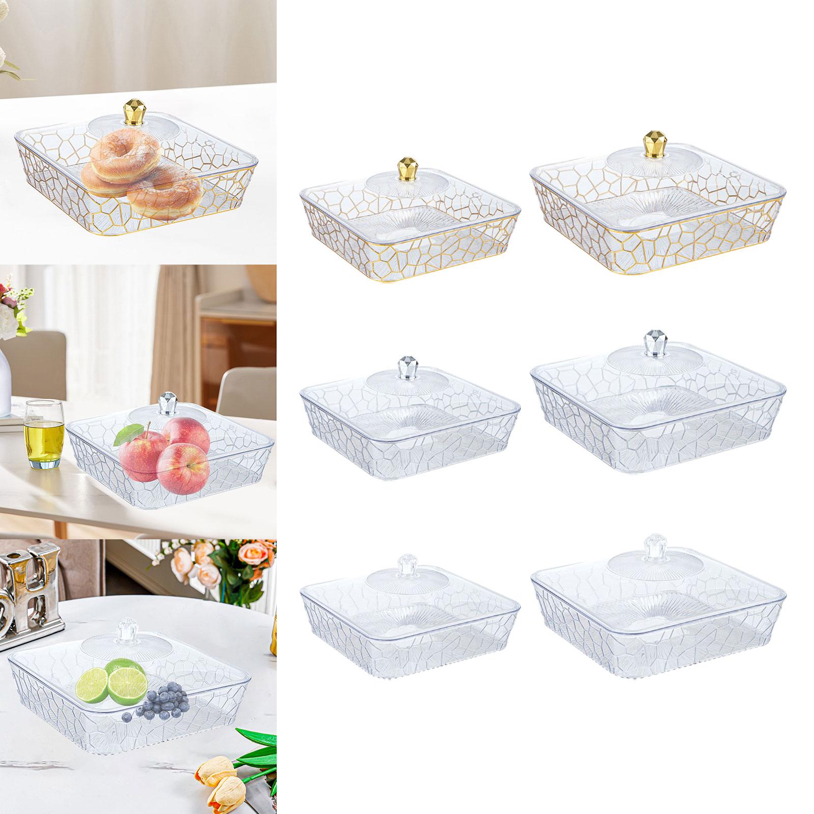 Serving Tray Dish Versatile Fruit Organizer for Tabletop Travel Themed Party Gold and Small