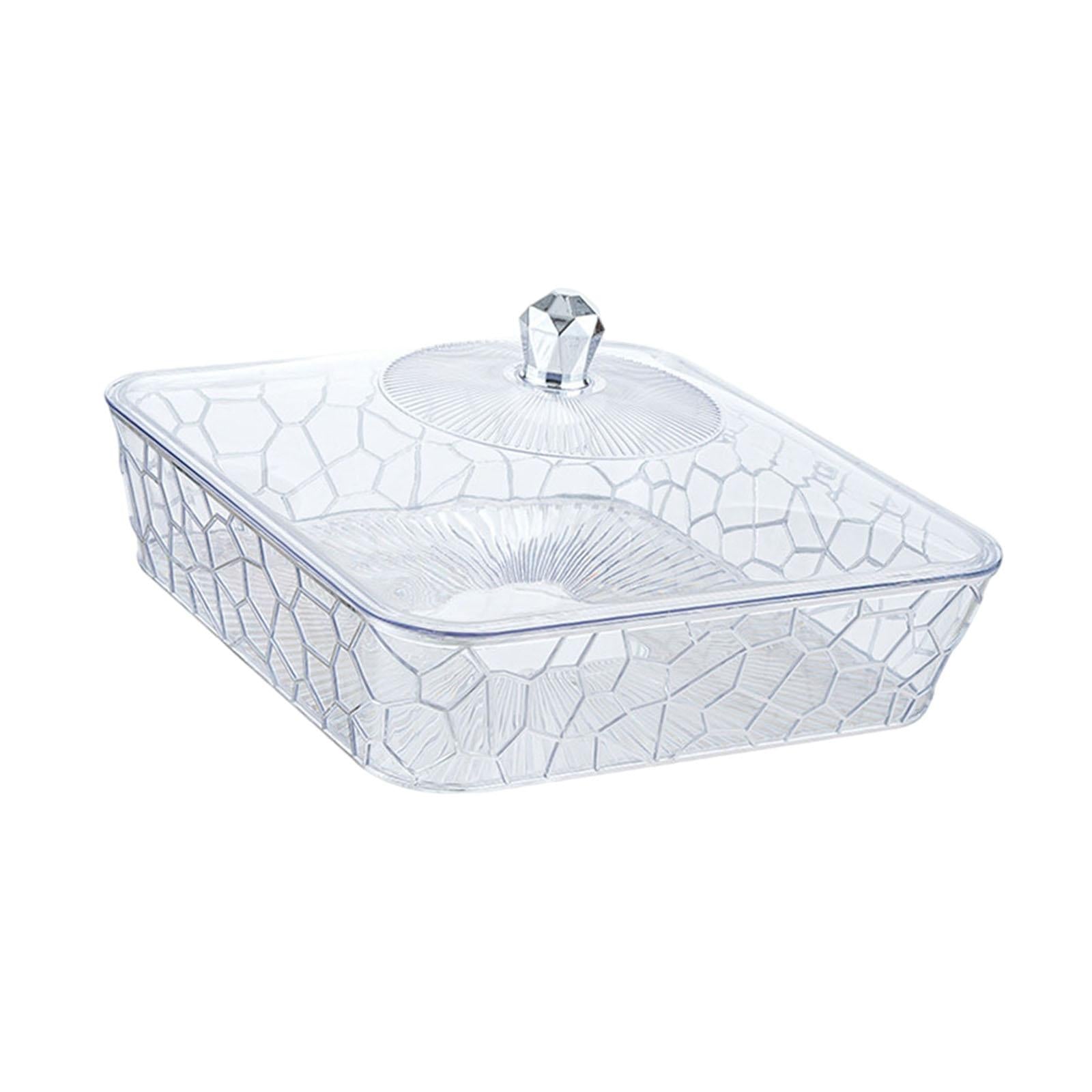 Serving Tray Dish Versatile Fruit Organizer for Tabletop Travel Themed Party Silver and Small