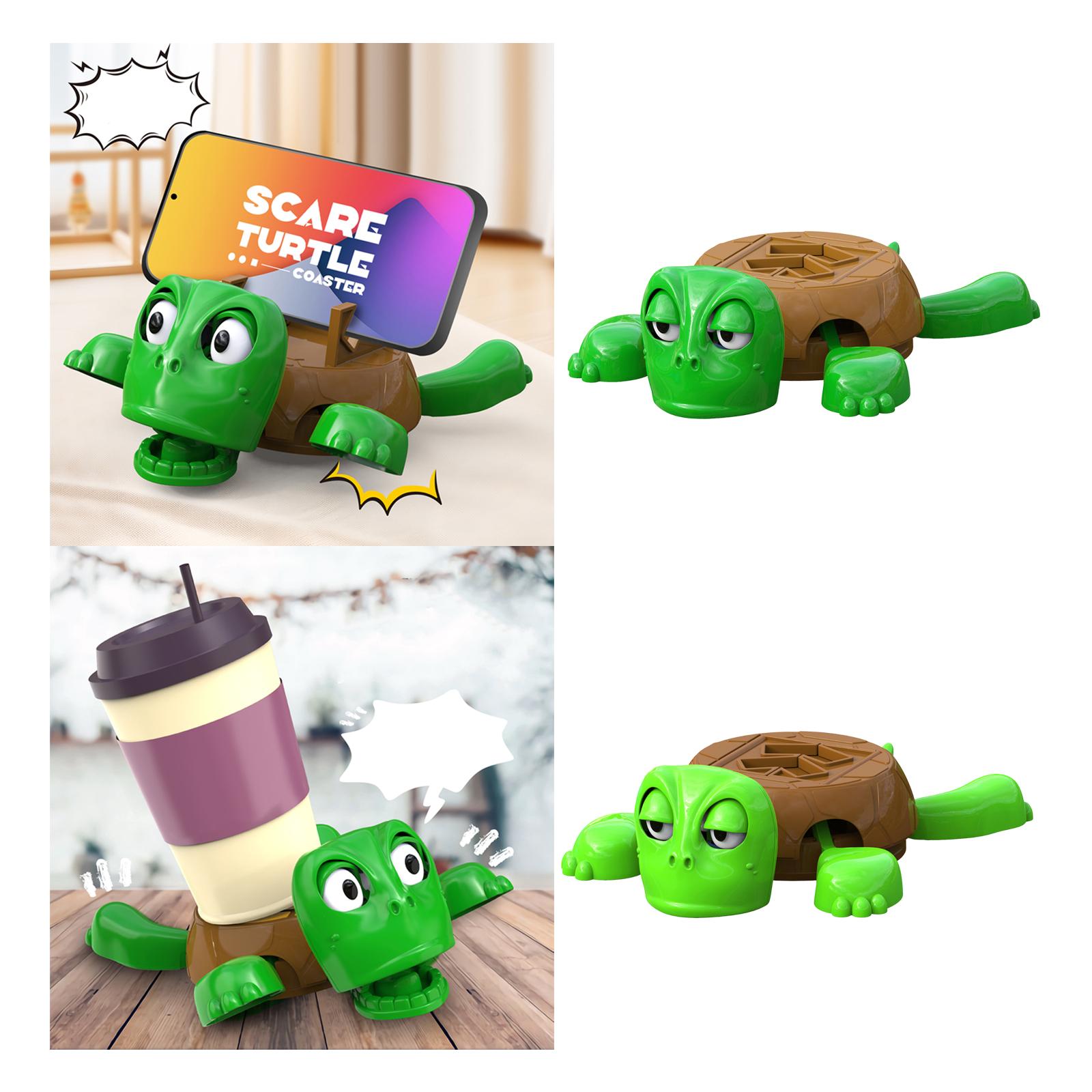 3D Print Turtle Coaster Home Decor Novelty Interactive Toy Coffee Cup Holder dark green