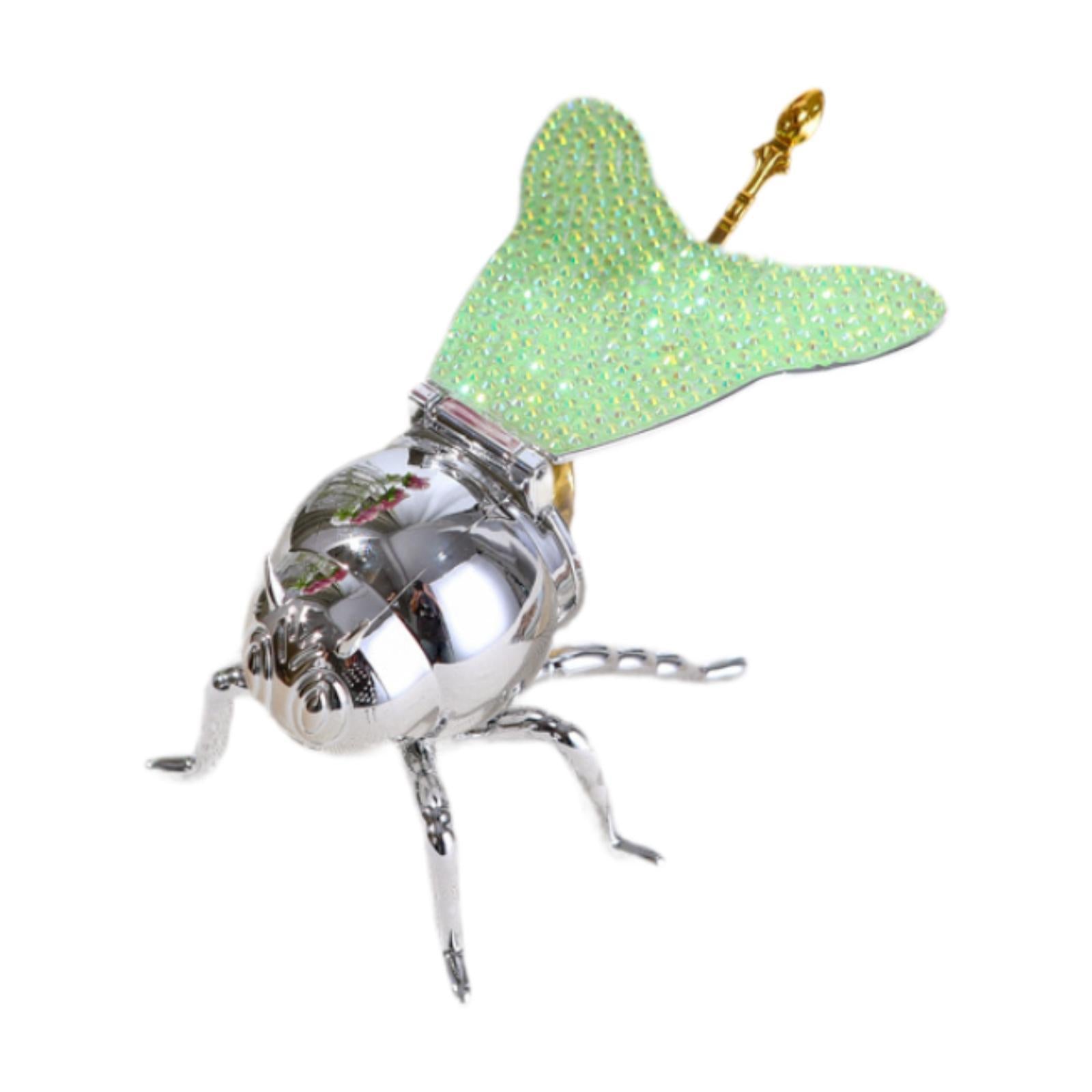 Bee Honey Pot Figurine Ornament Modern Spice Pot for Kitchen Festive Parties Argent light Green