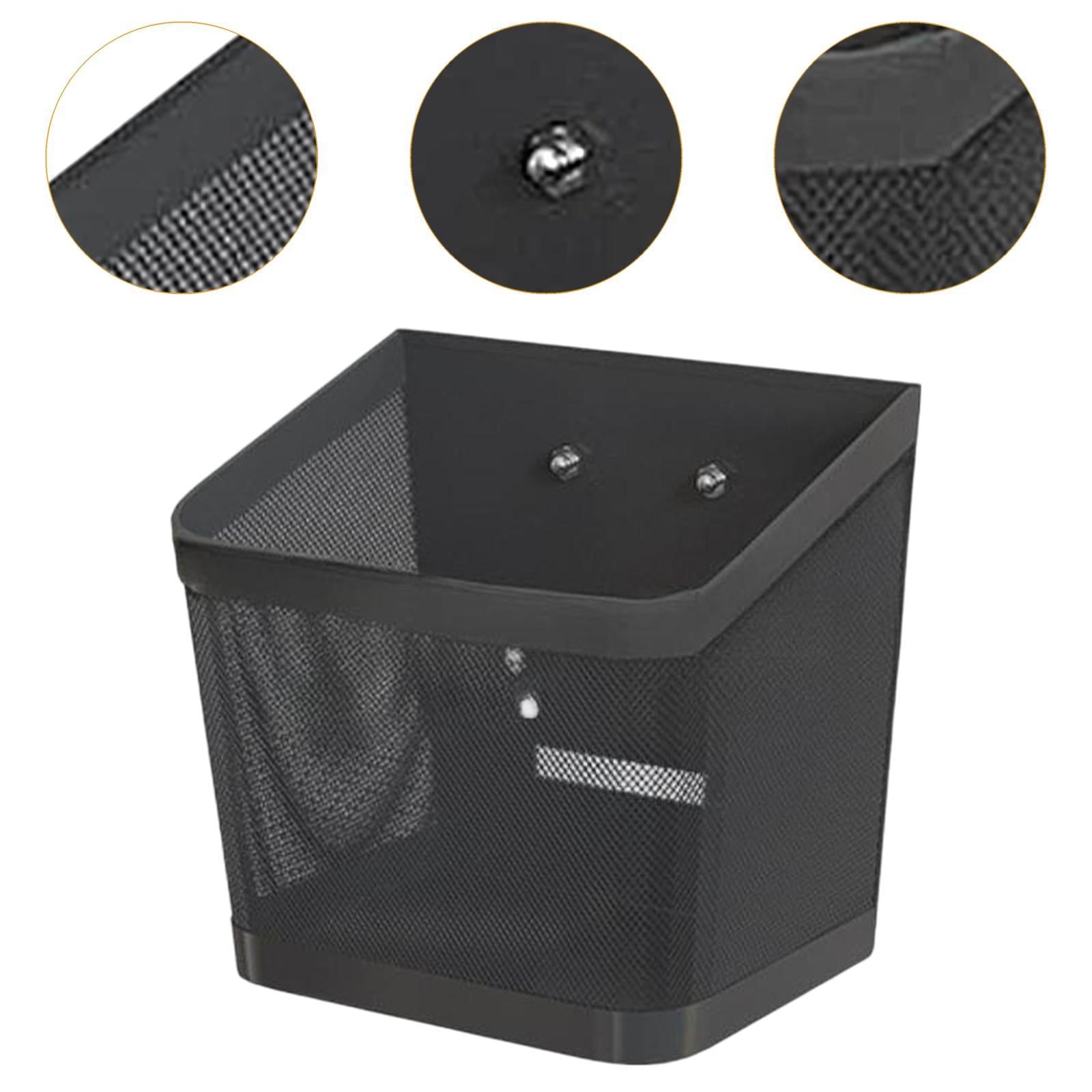 Hanging Wall Basket Minimalist Garlic Keeper for Bathroom Kitchen Restaurant Single Layer Black
