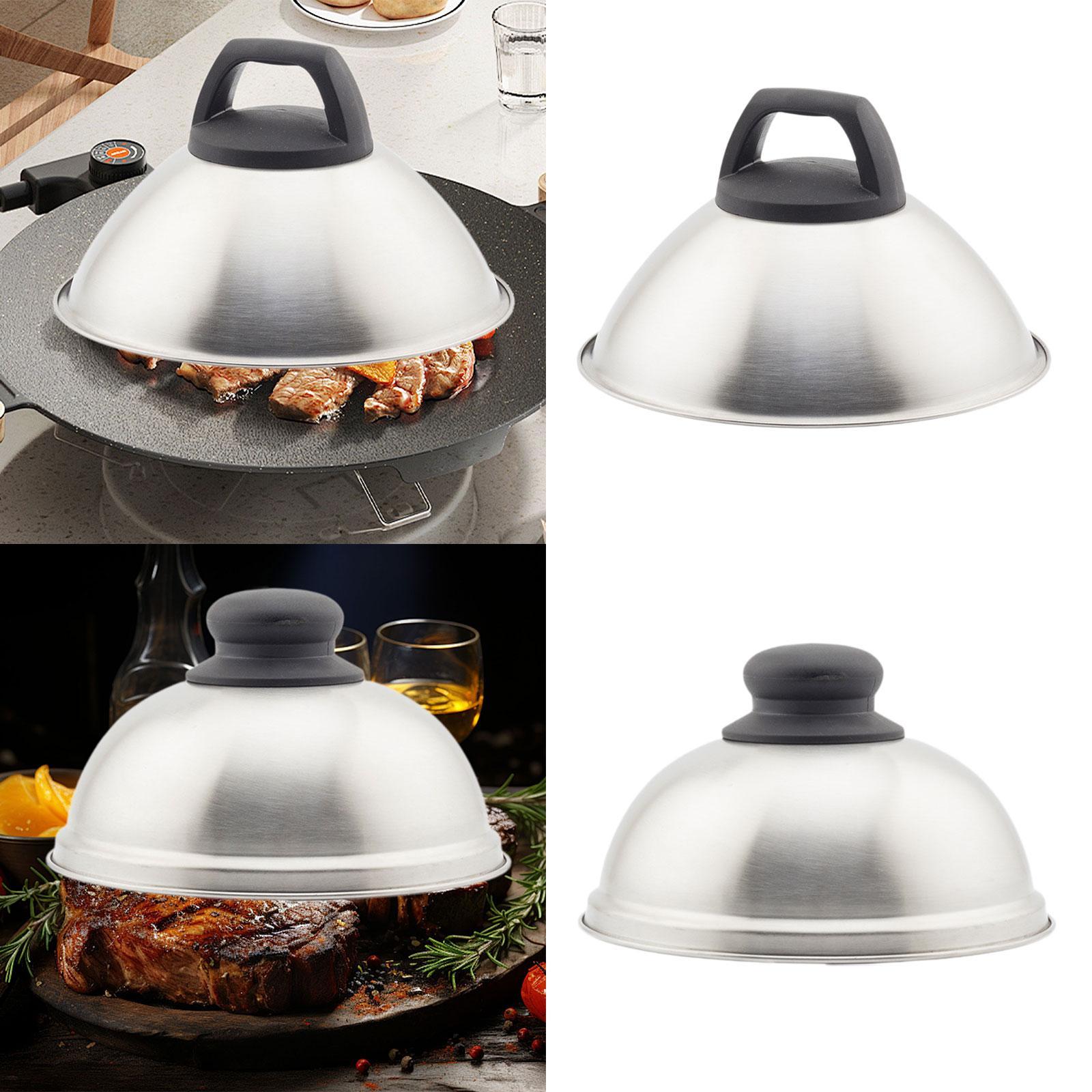Burger Cover with Handle Cheese Melting Dome for Sandwiches Barbecue Cooking 16.5cm