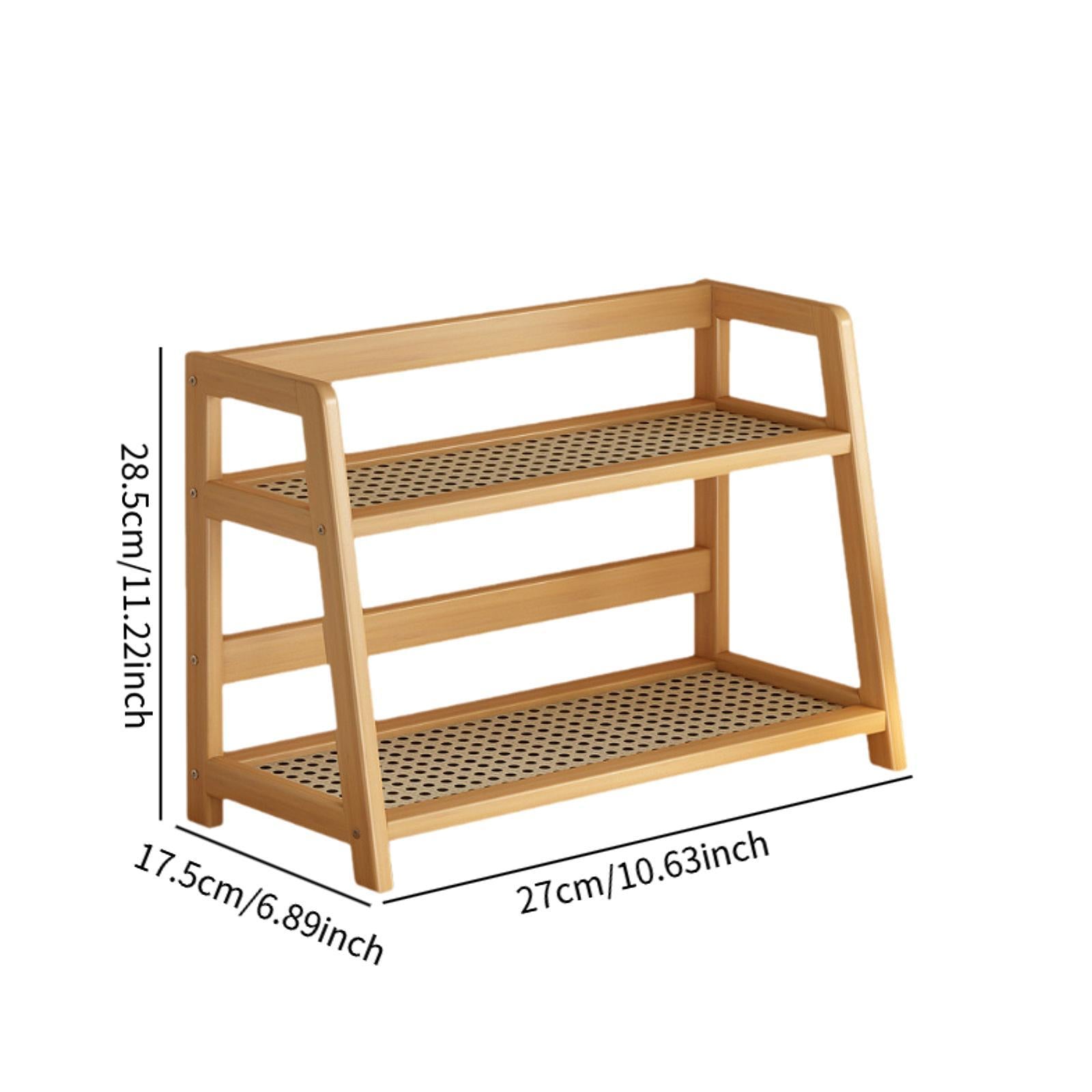 Desk Storage Organizer 2 Tier Double Layer Rack for Tabletop Counter Kitchen
