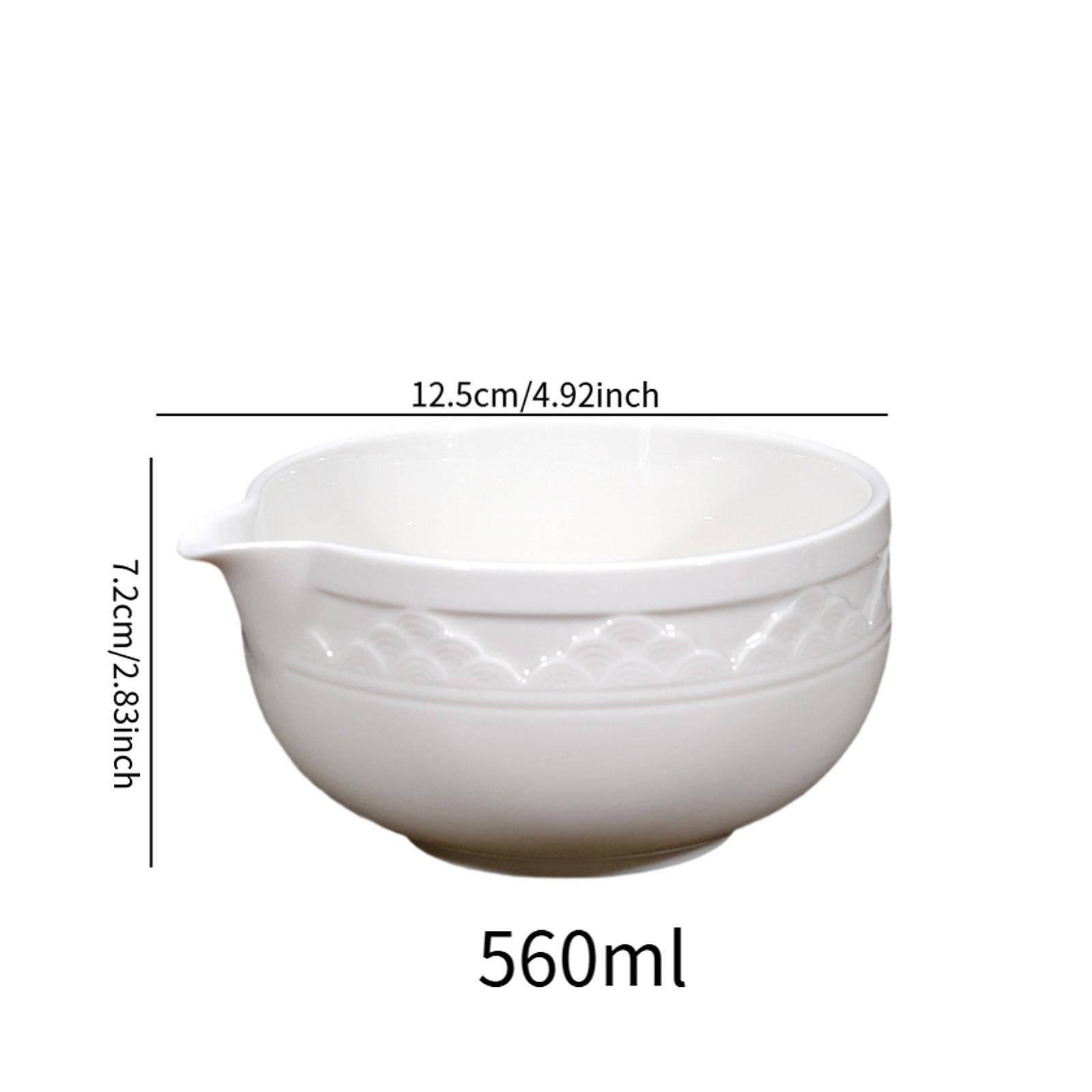 Matcha Bowl Home Handcrafted Ceramic for Cold Hot Water Cold Brew Tea Lovers White
