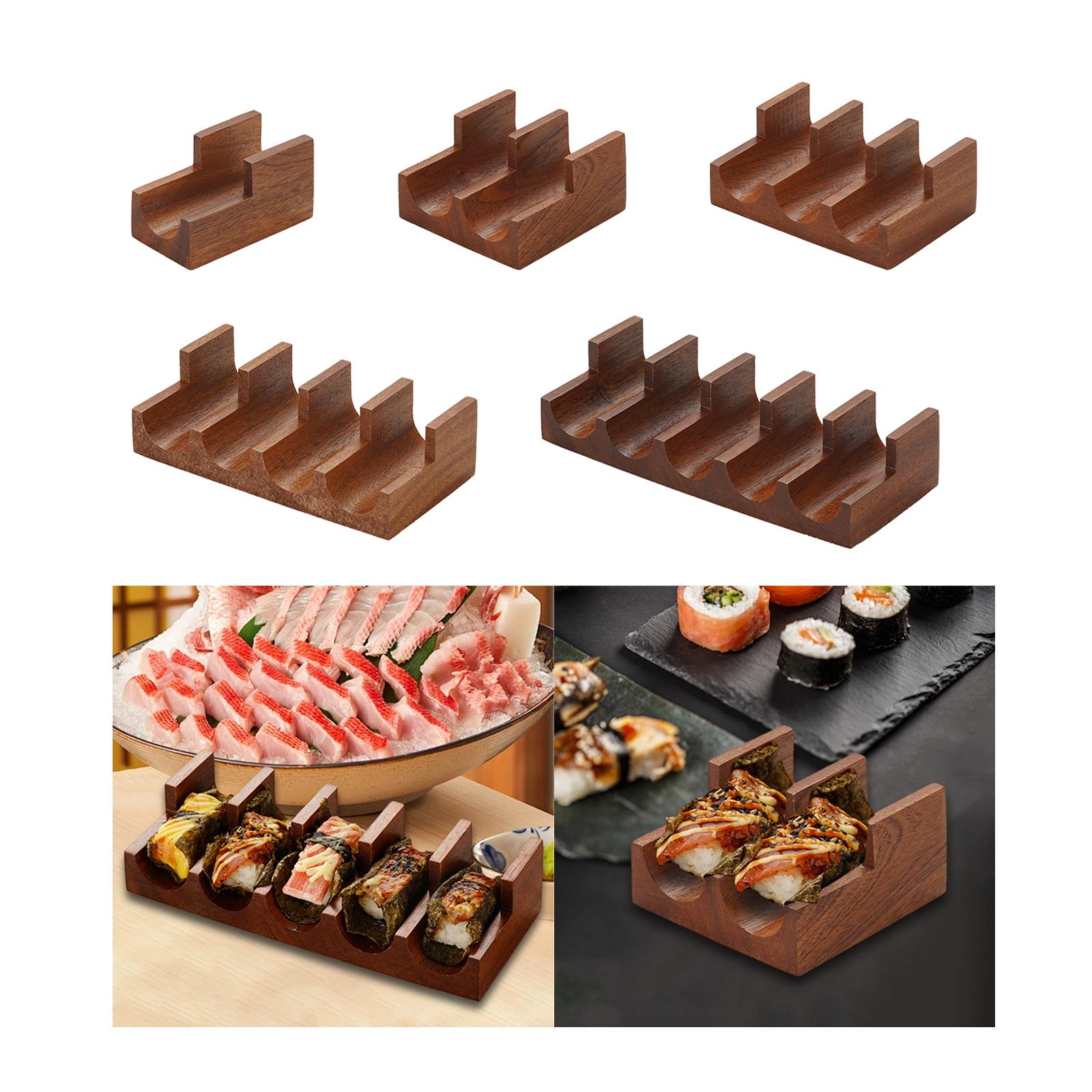 Wood Sushi Holder Sushi Hand Roll Holder for Tabletop Party Supplies Sashimi 1 Grid