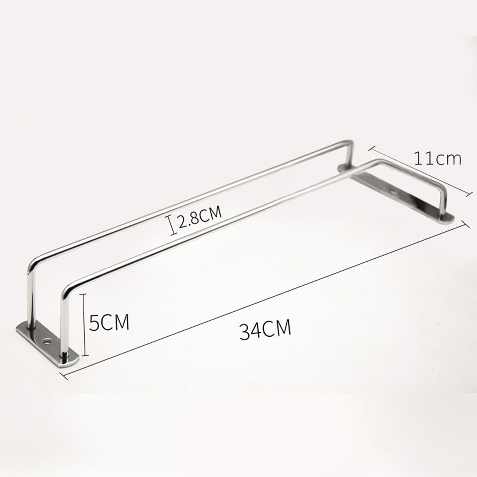 Under Cabinet Wine Glass Holder Iron Shelf for Dining Room Cabinet Household Single Row