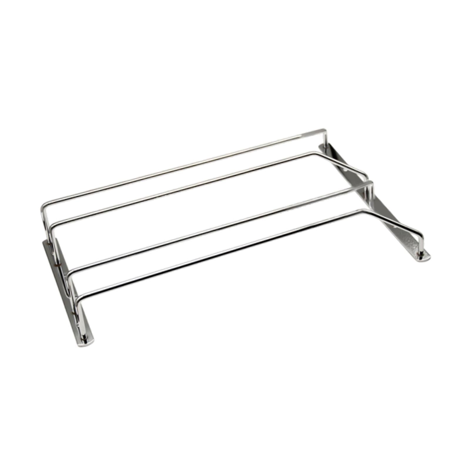 Under Cabinet Wine Glass Holder Iron Shelf for Dining Room Cabinet Household Double Row