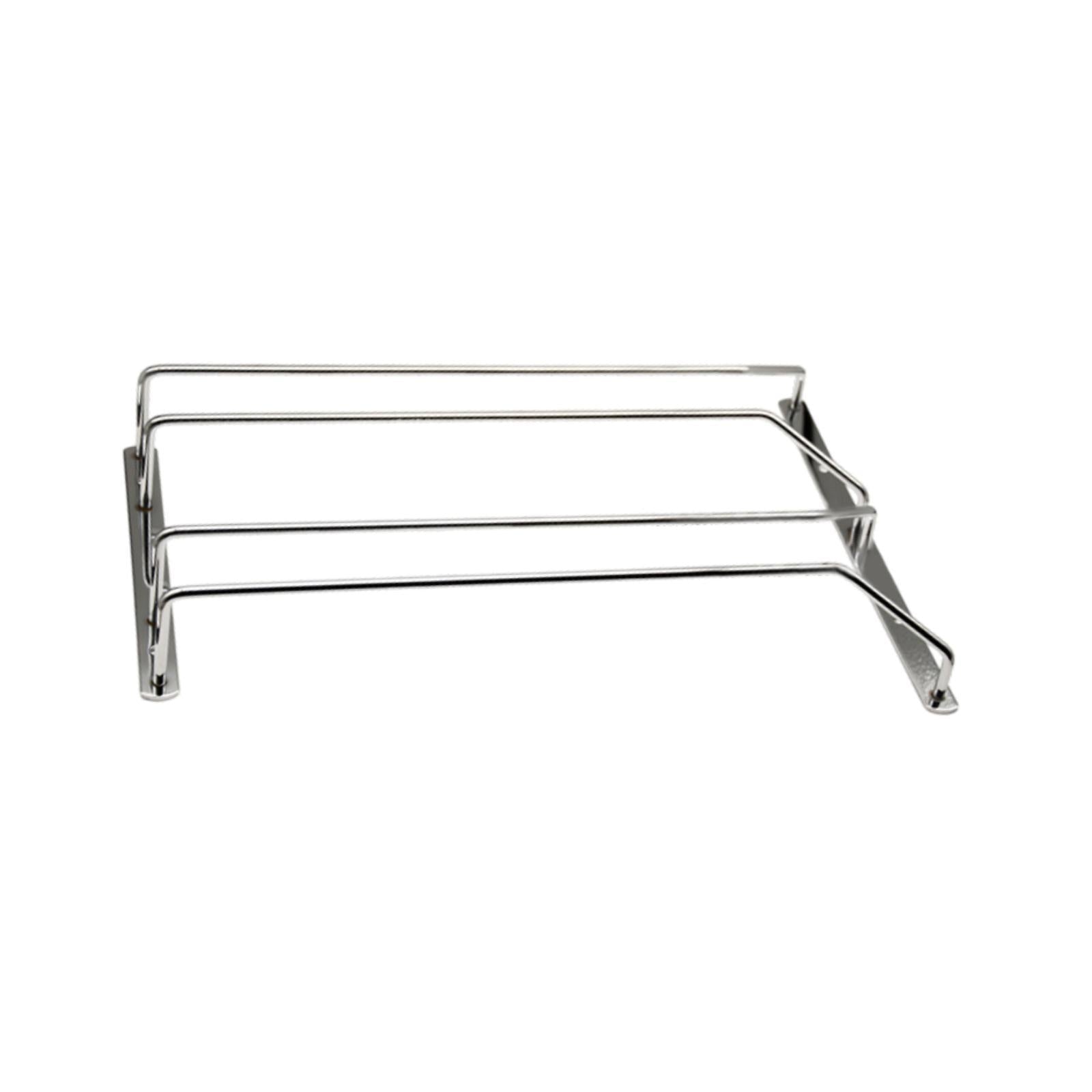 Under Cabinet Wine Glass Holder Iron Shelf for Dining Room Cabinet Household Double Row