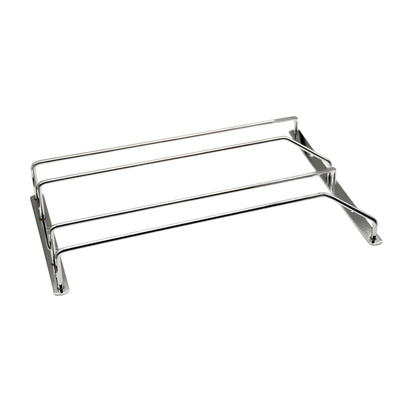 Under Cabinet Wine Glass Holder Iron Shelf for Dining Room Cabinet Household Double Row