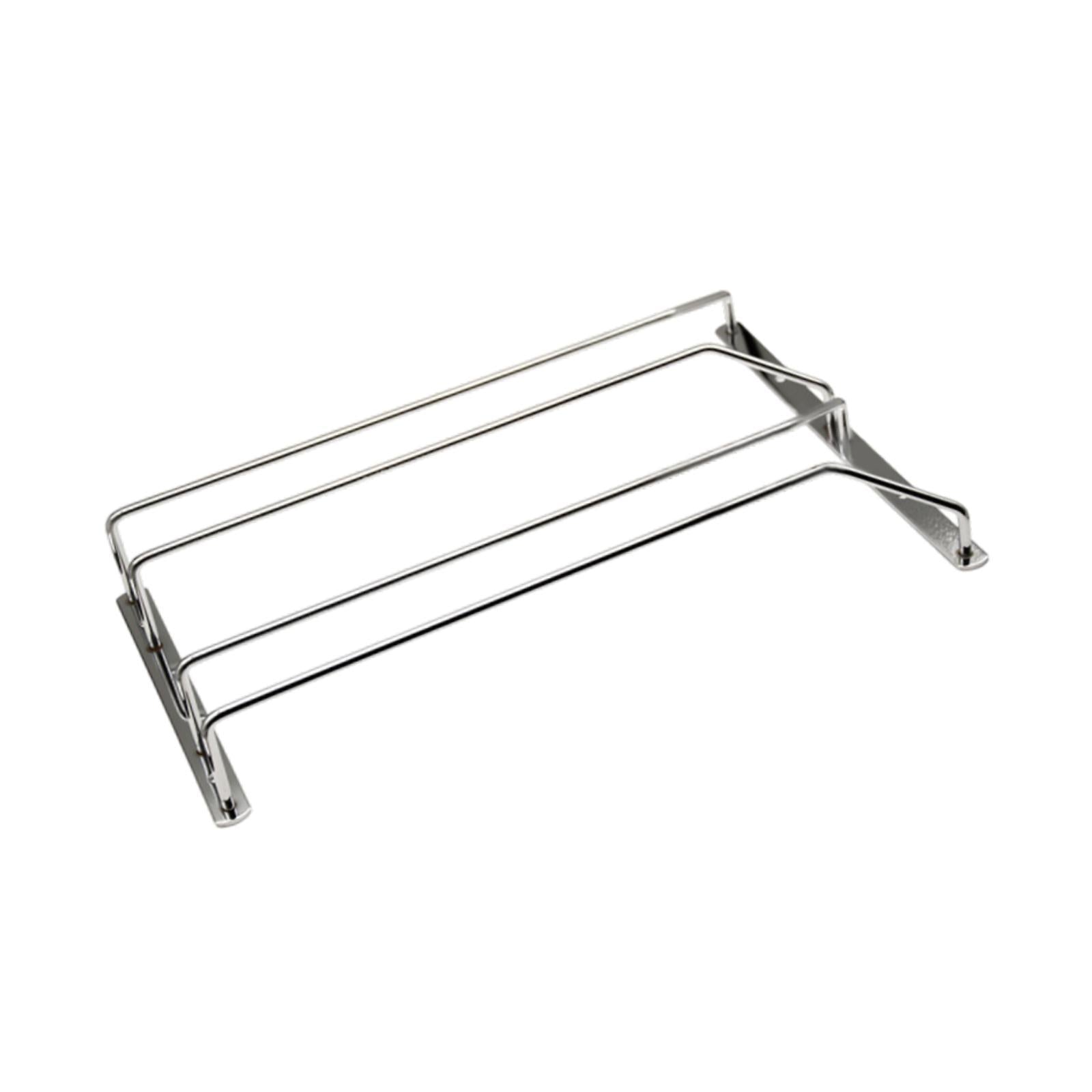 Under Cabinet Wine Glass Holder Iron Shelf for Dining Room Cabinet Household Double Row