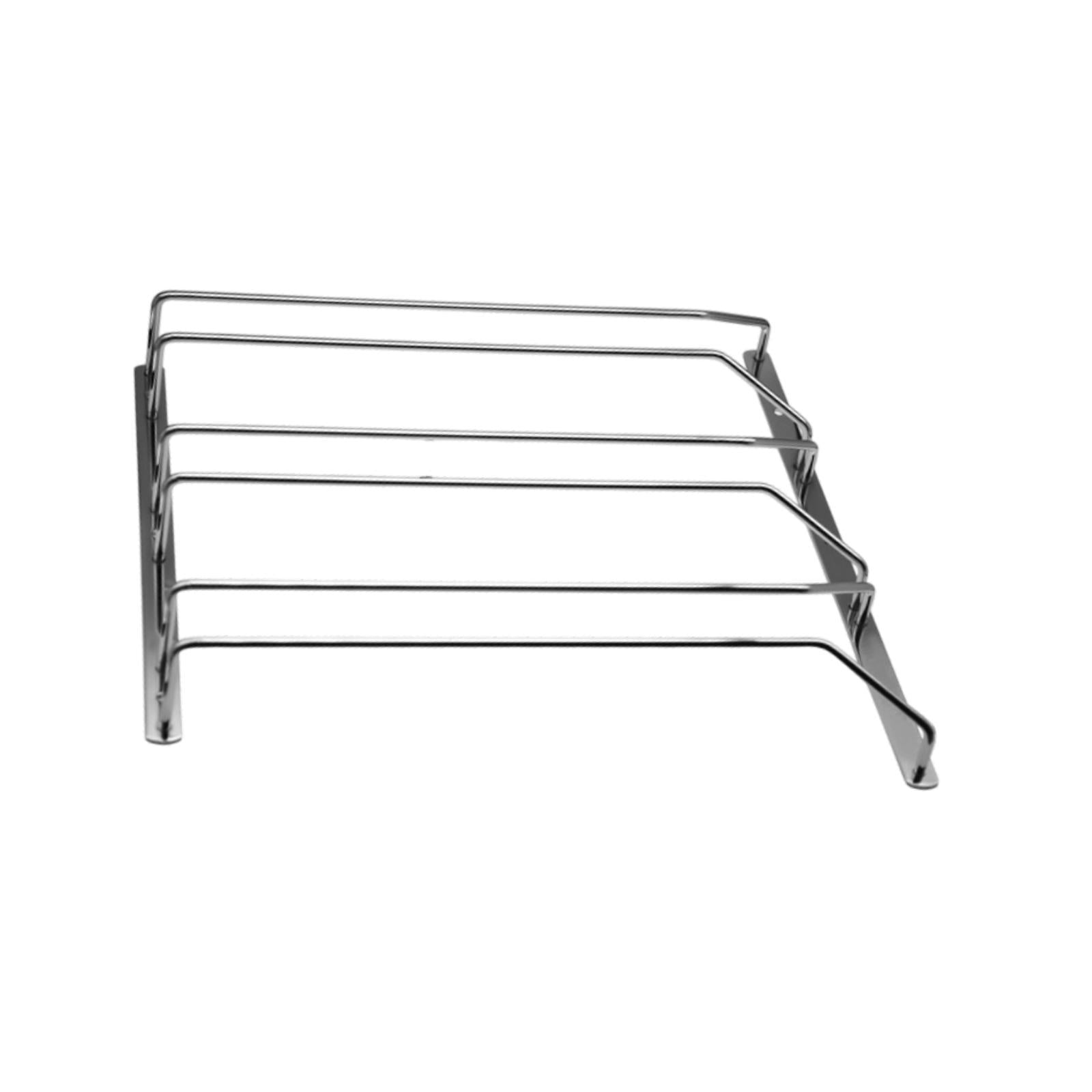 Under Cabinet Wine Glass Holder Iron Shelf for Dining Room Cabinet Household Triple Row