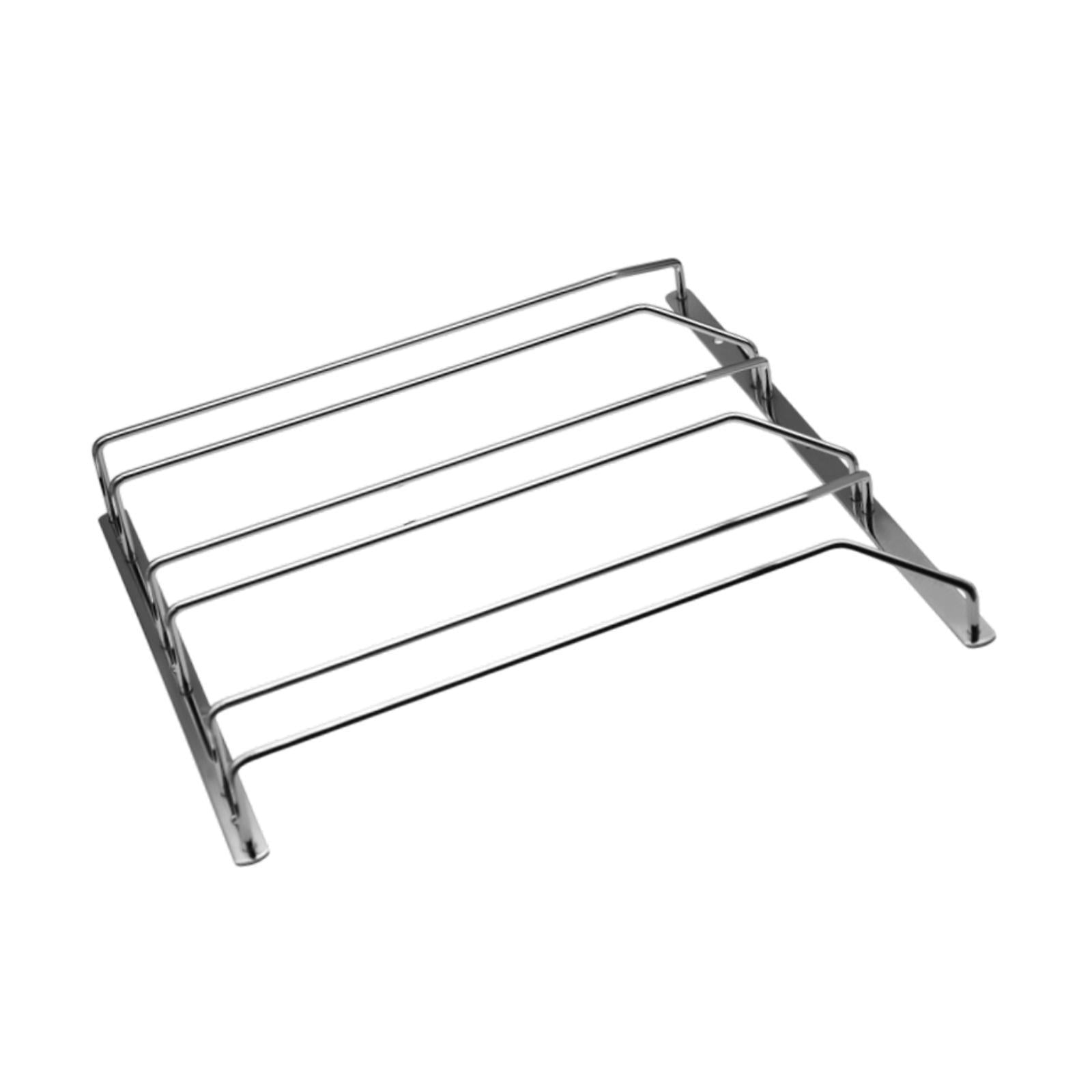 Under Cabinet Wine Glass Holder Iron Shelf for Dining Room Cabinet Household Triple Row