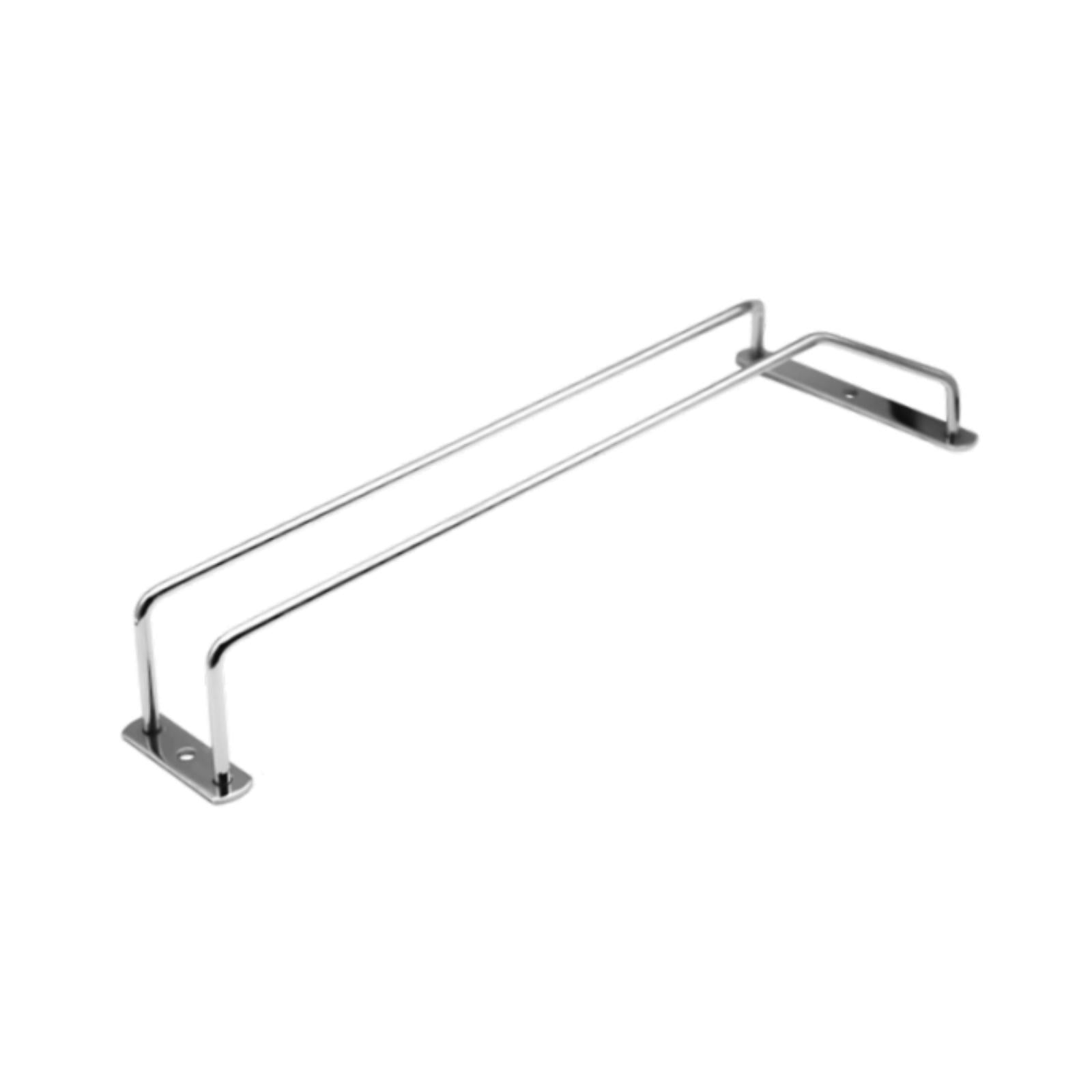 Under Cabinet Wine Glass Holder Iron Shelf for Dining Room Cabinet Household Silver