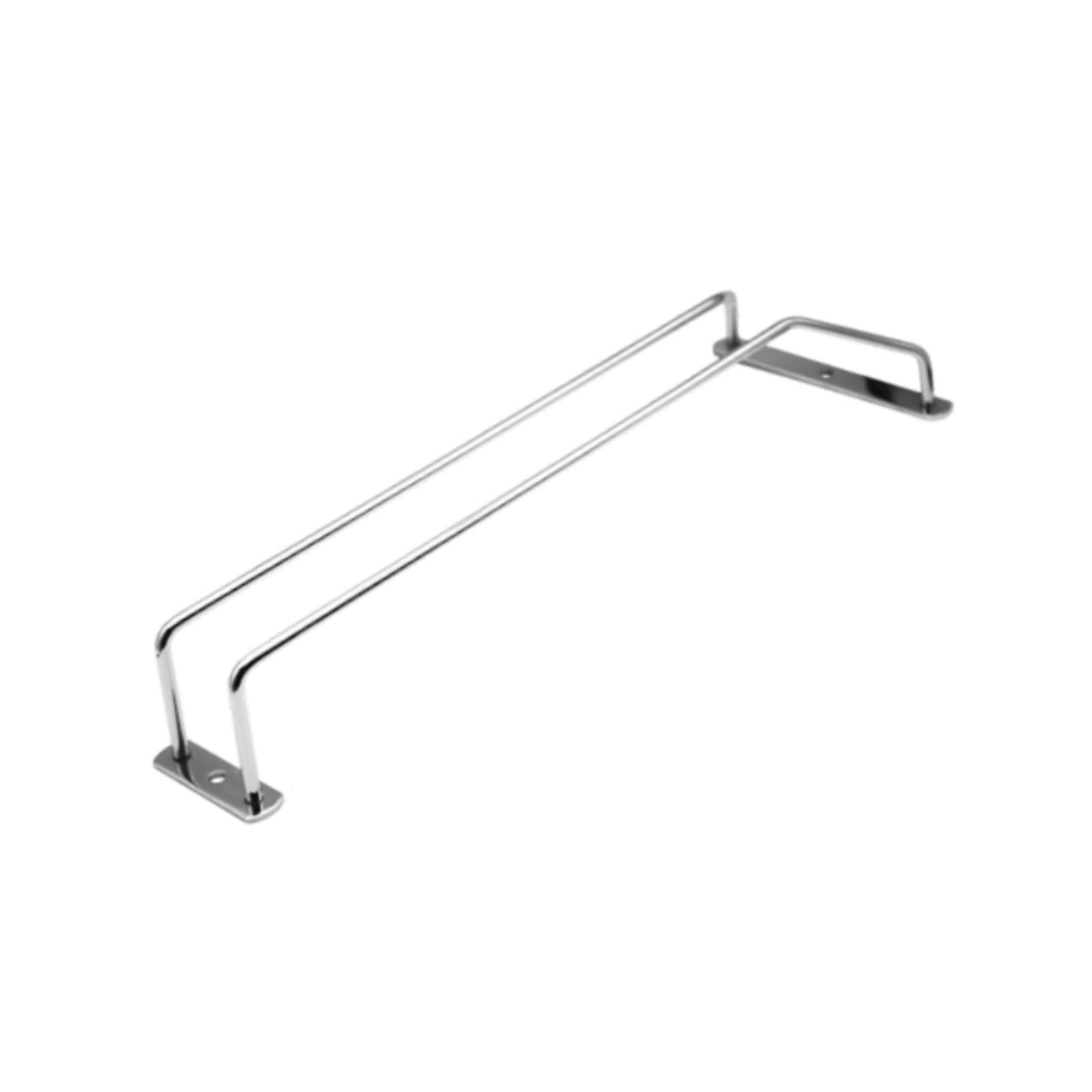 Under Cabinet Wine Glass Holder Iron Shelf for Dining Room Cabinet Household Silver