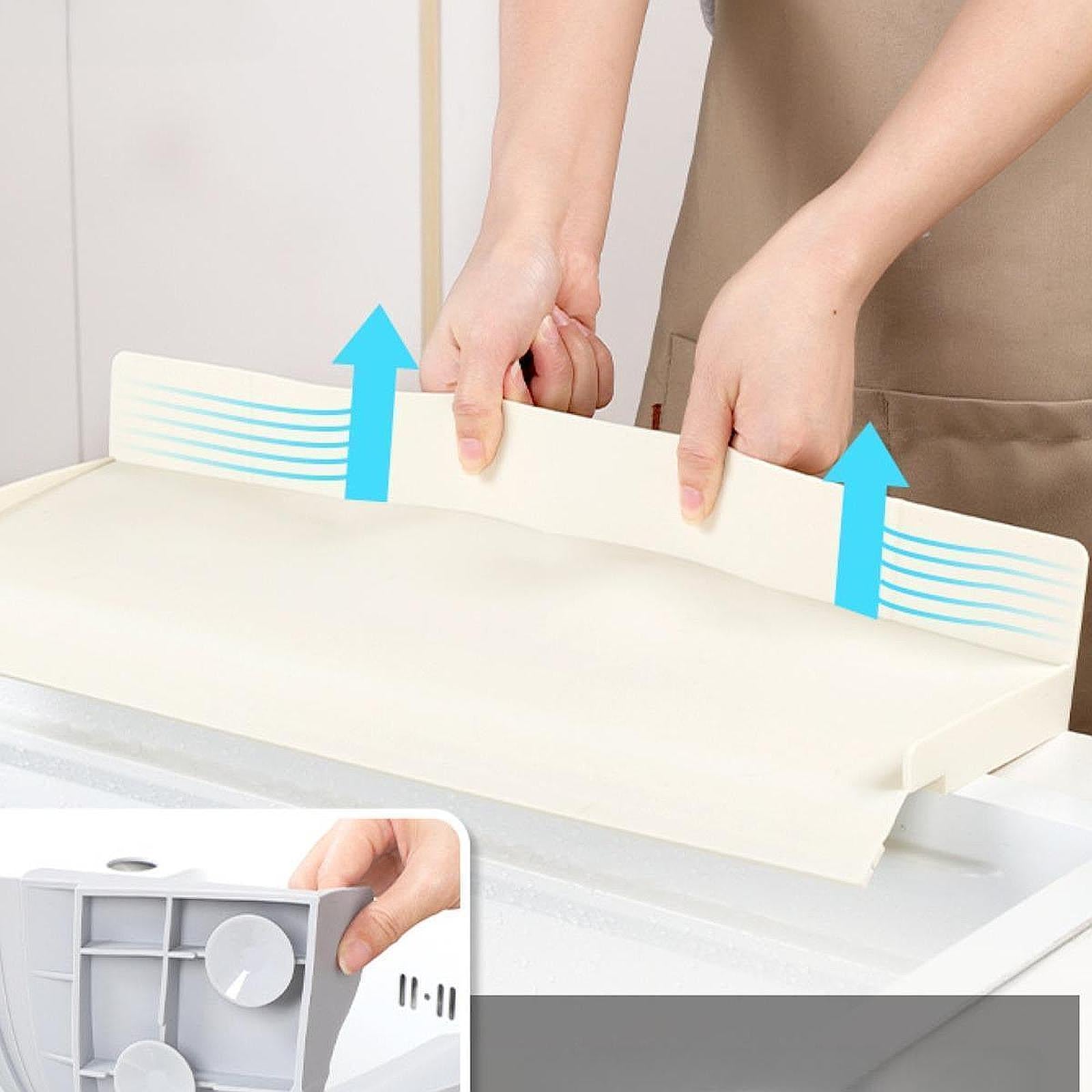 Sink Edge Protector 17.7 inch Drain Pad for Bathroom Bathtub Kitchen Counter Creamy White