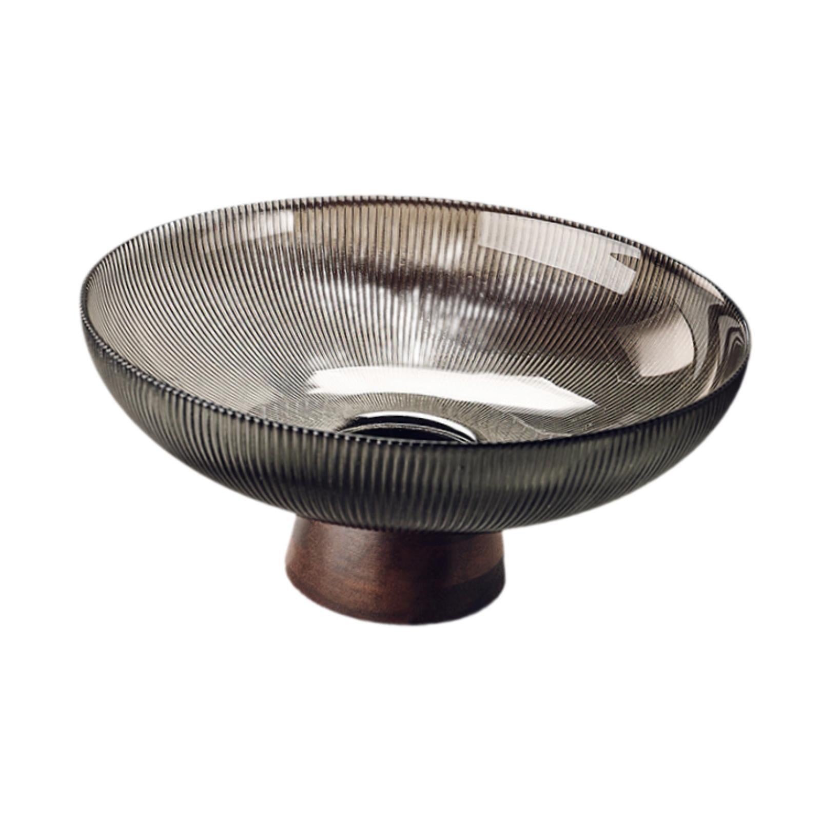 Fruit Bowl Wood Bread Basket Stand for Countertop Sundries Coffee Table