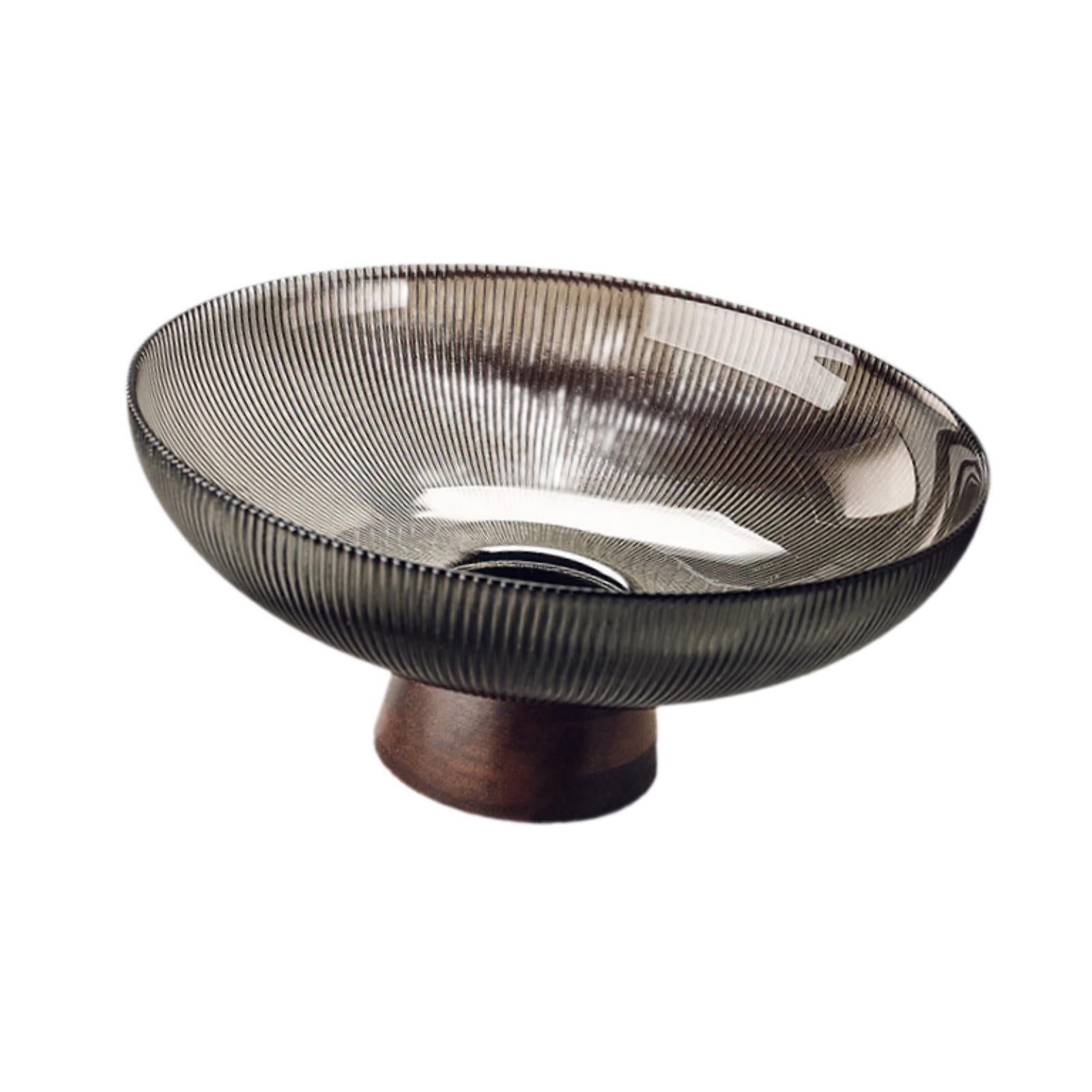 Fruit Bowl Wood Bread Basket Stand for Countertop Sundries Coffee Table