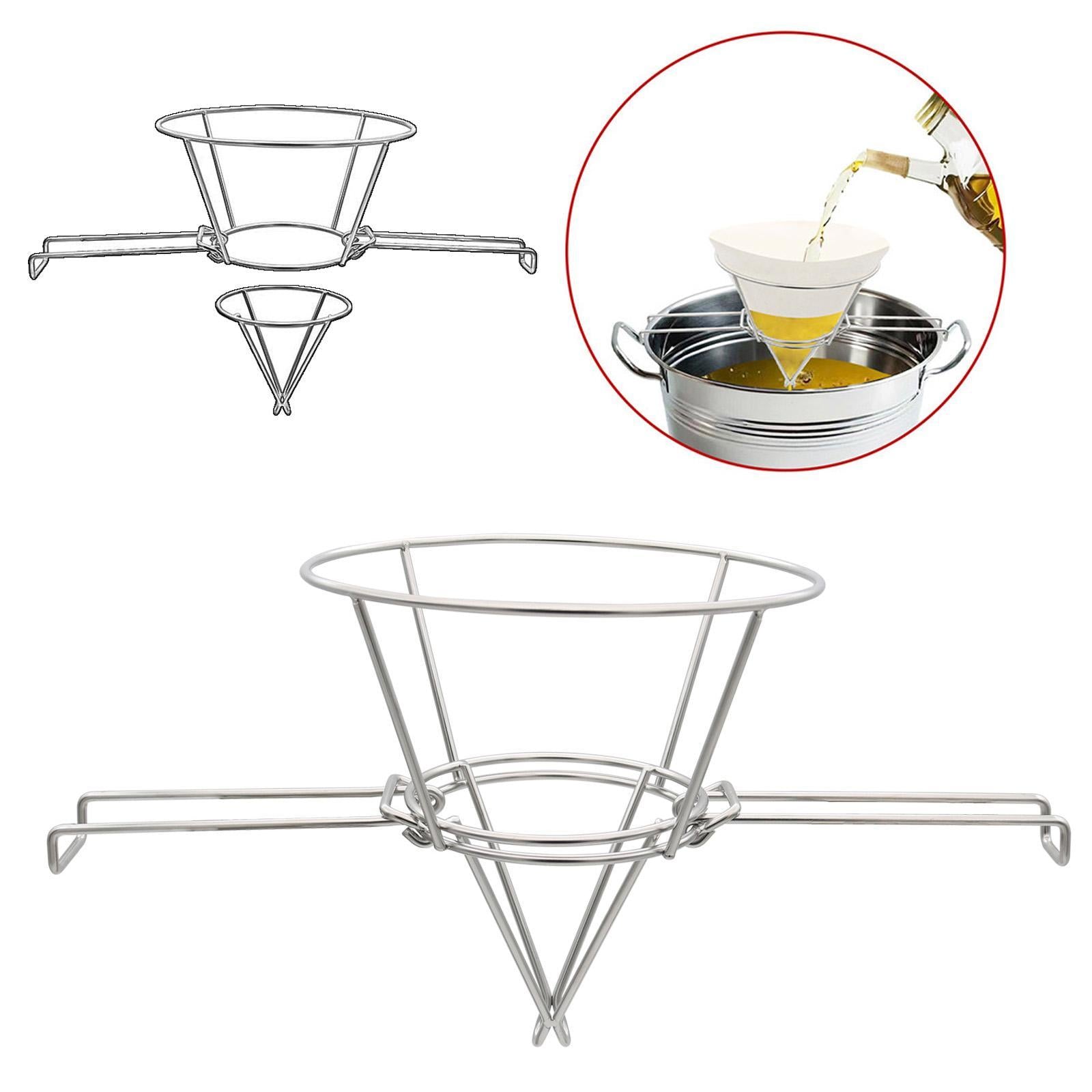 Oil Filter Holder Commercial Cone Frame for Kitchens Food Trucks Restaurants