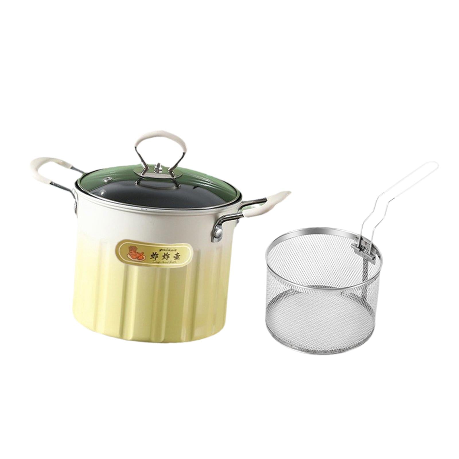 Deep Fryer Pot Portable Oil Strainer Basket for Cooking Baking Fried Chicken
