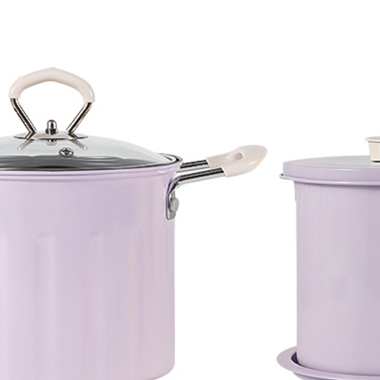 Deep Frying Pot Multifunction French Fries Pot for Chips Onion Rings Cooking Purple