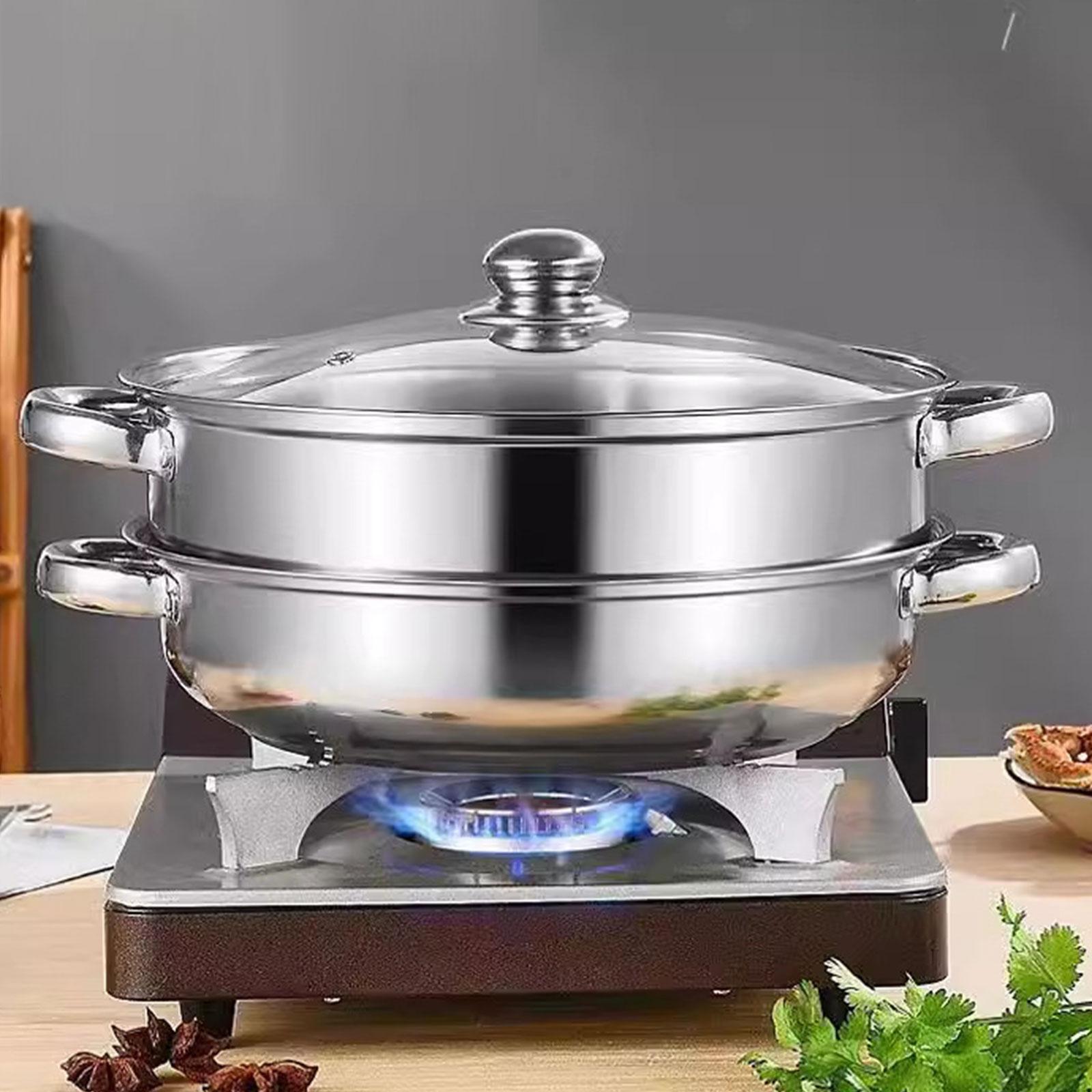 Stainless Steel Steamer 3 Tier Kitcken Cooking Tool for Tamales Dumpling Egg