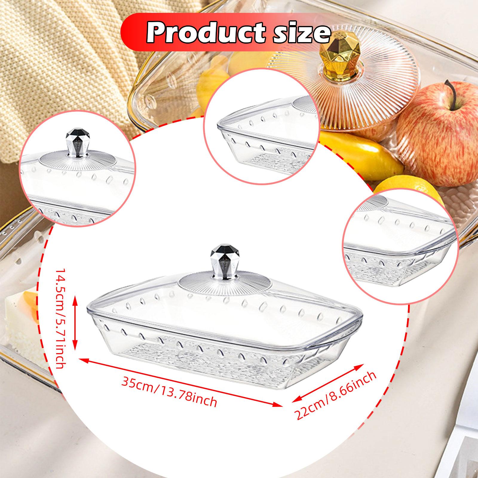 Serving Tray with Lid Makeup Fruit Bowl for Celebrations Anniversary Wedding argent M