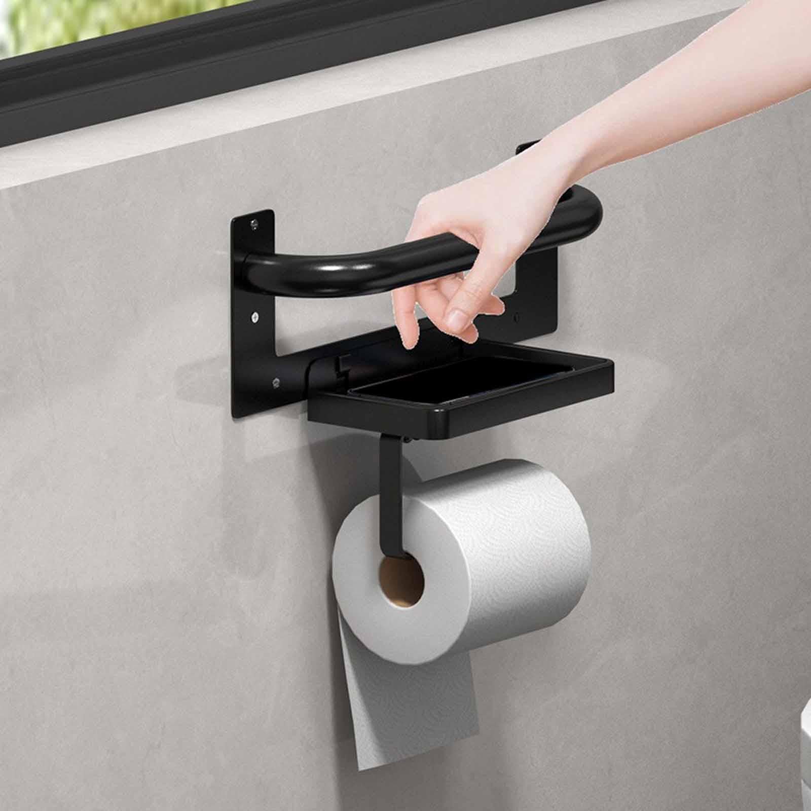 Wall Mounted Toilet Paper Holder Tissue Storage Rack for Bathroom Dorm Hotel
