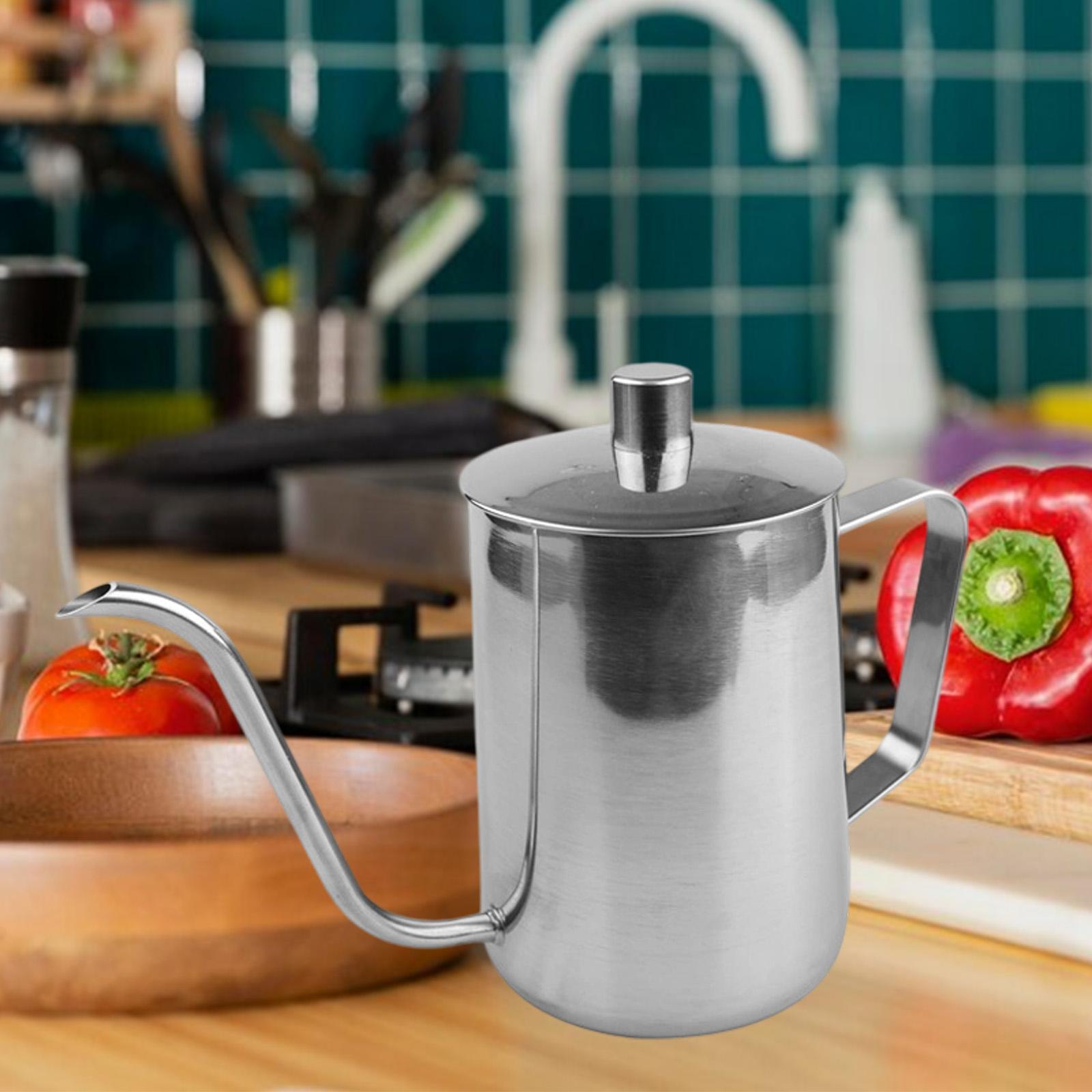 Stainless Steel Oil Dispenser Portable Oil Pot for Household Cooking Kitchen