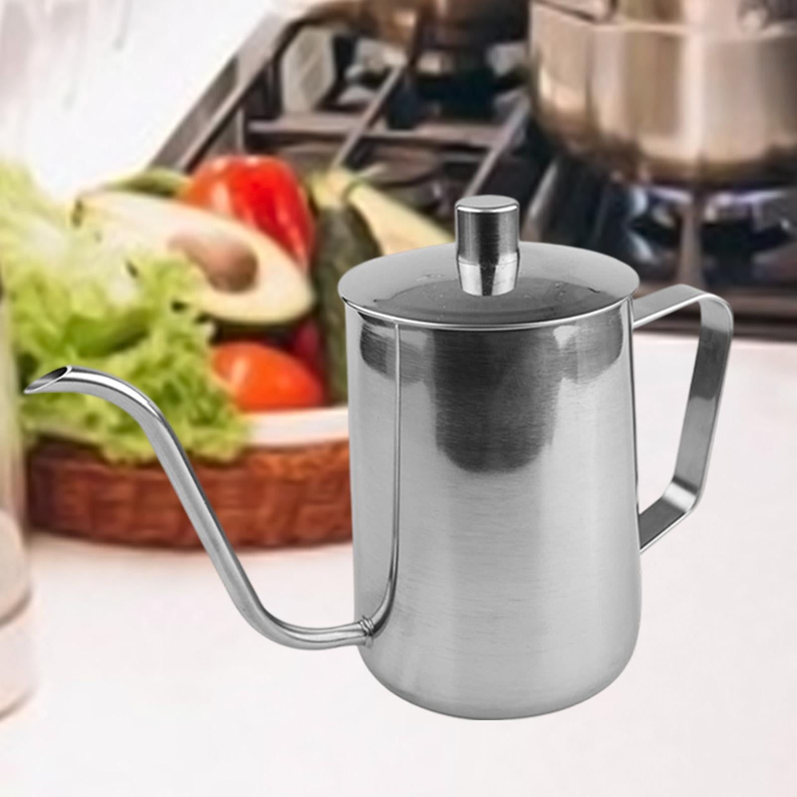 Stainless Steel Oil Dispenser Portable Oil Pot for Household Cooking Kitchen
