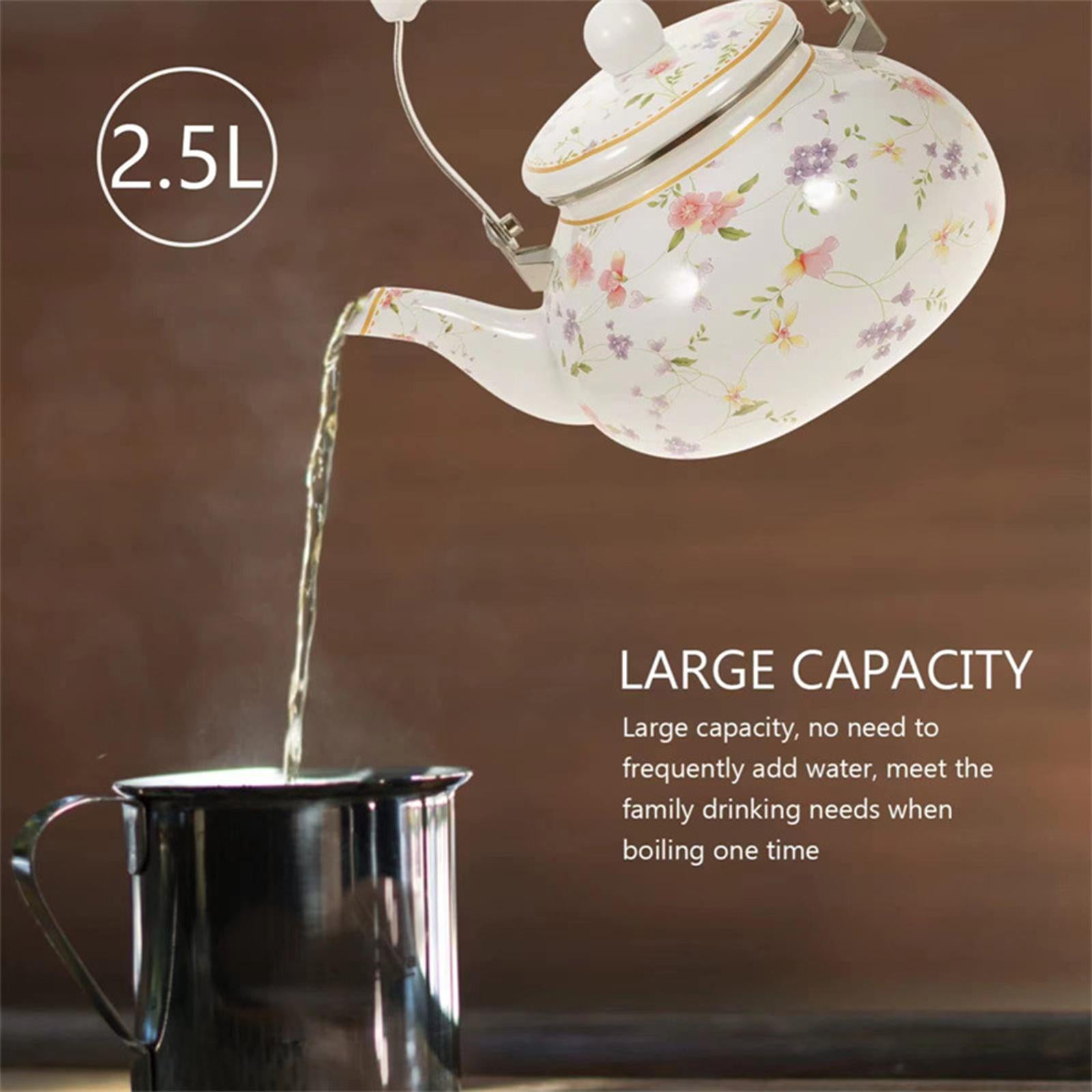 Enamel Tea Kettle Decoration Versatile Teapot for Dining Room Household Gift