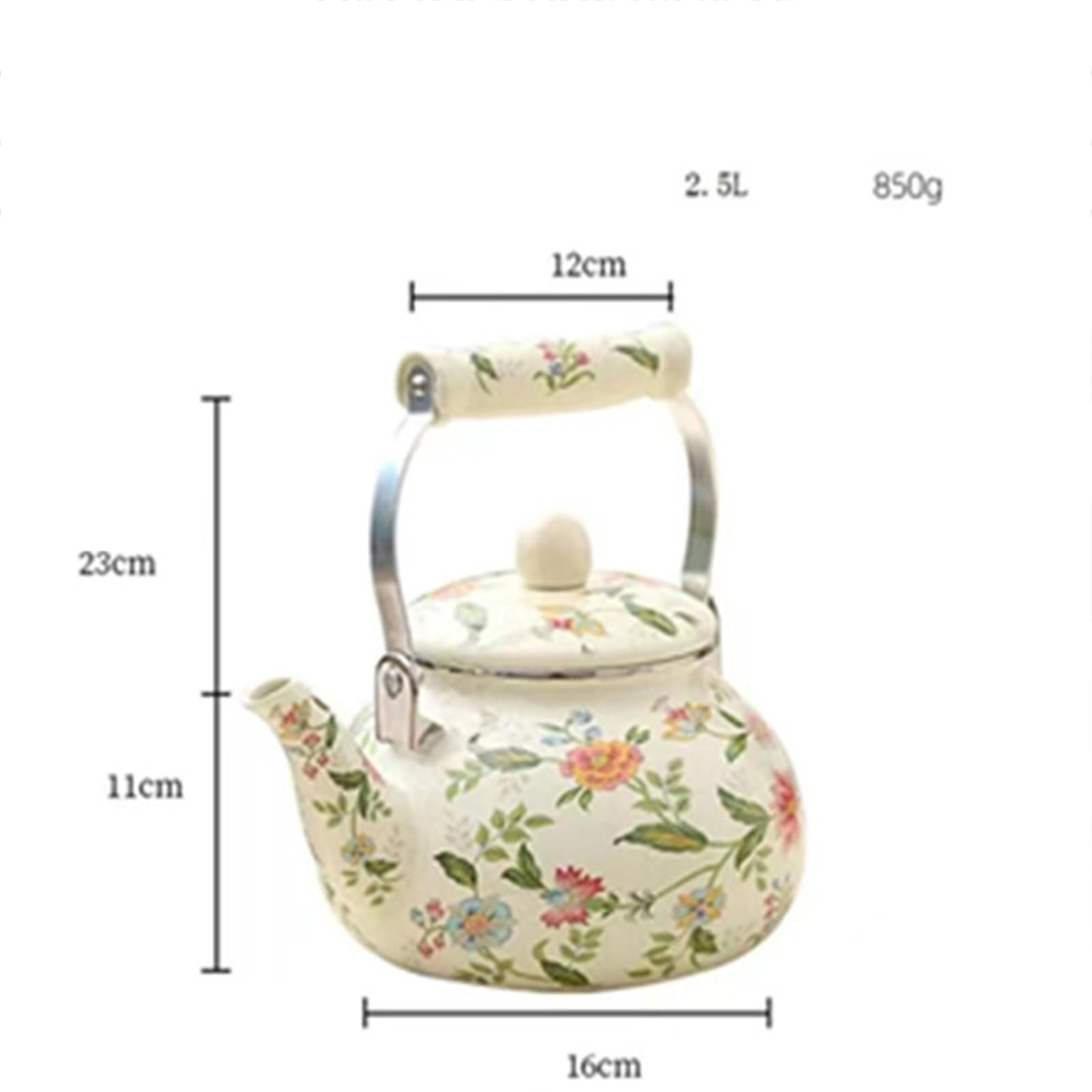 Enamel Tea Kettle Decoration Versatile Teapot for Dining Room Household Gift