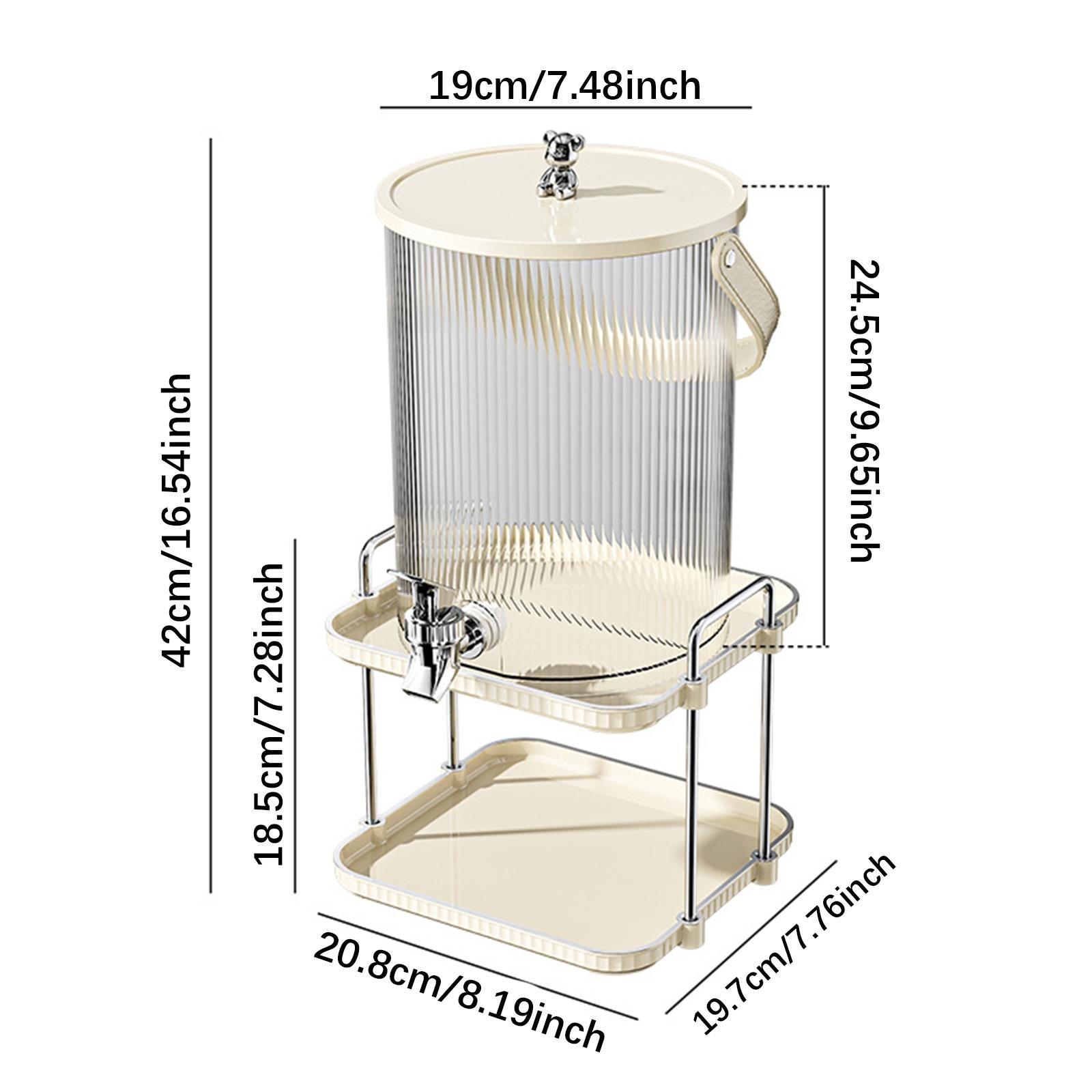 Beverage Dispenser Portable Water Bottle for Iced Juice Fruit Tea Lemonade 5.5L Jug with Stand