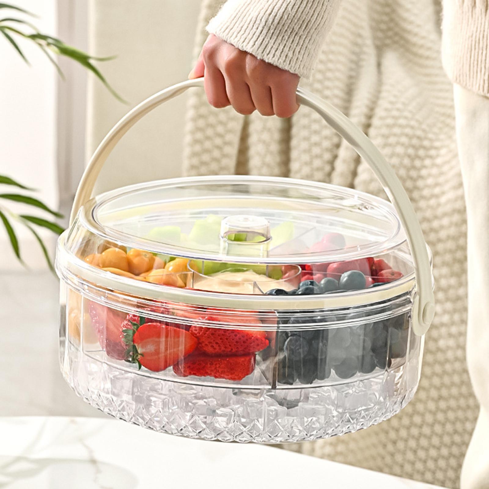 Dried Fruit Snack Plate Divided Serving Dish for Wedding Dining Room Cookies