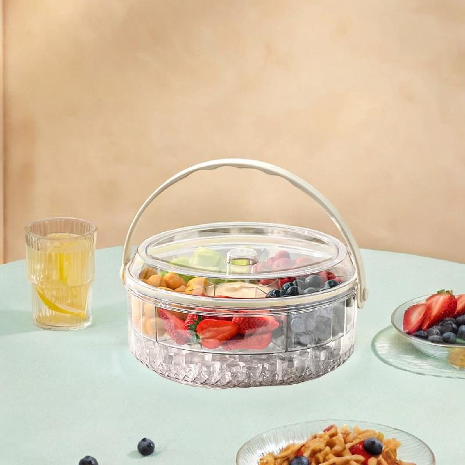 Dried Fruit Snack Plate Divided Serving Dish for Wedding Dining Room Cookies