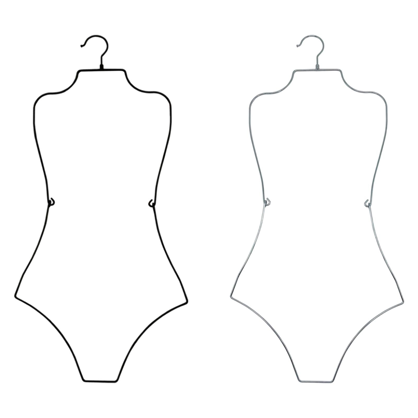 Bikini Display Folding Bathing Suit Display Rack for Cloakroom Home Clothing Silver