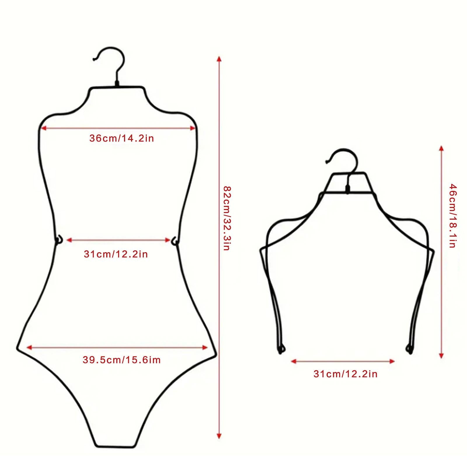 Bikini Display Folding Bathing Suit Display Rack for Cloakroom Home Clothing Black