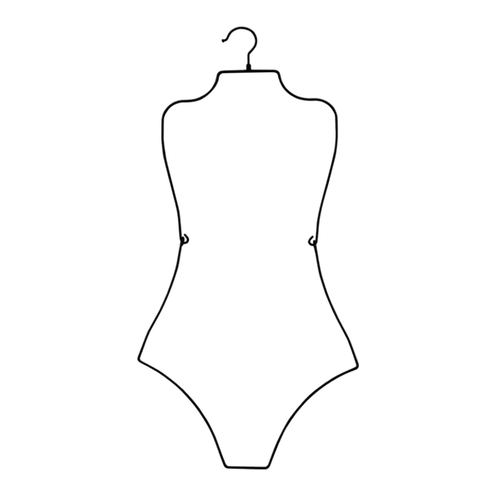Bikini Display Folding Bathing Suit Display Rack for Cloakroom Home Clothing Black