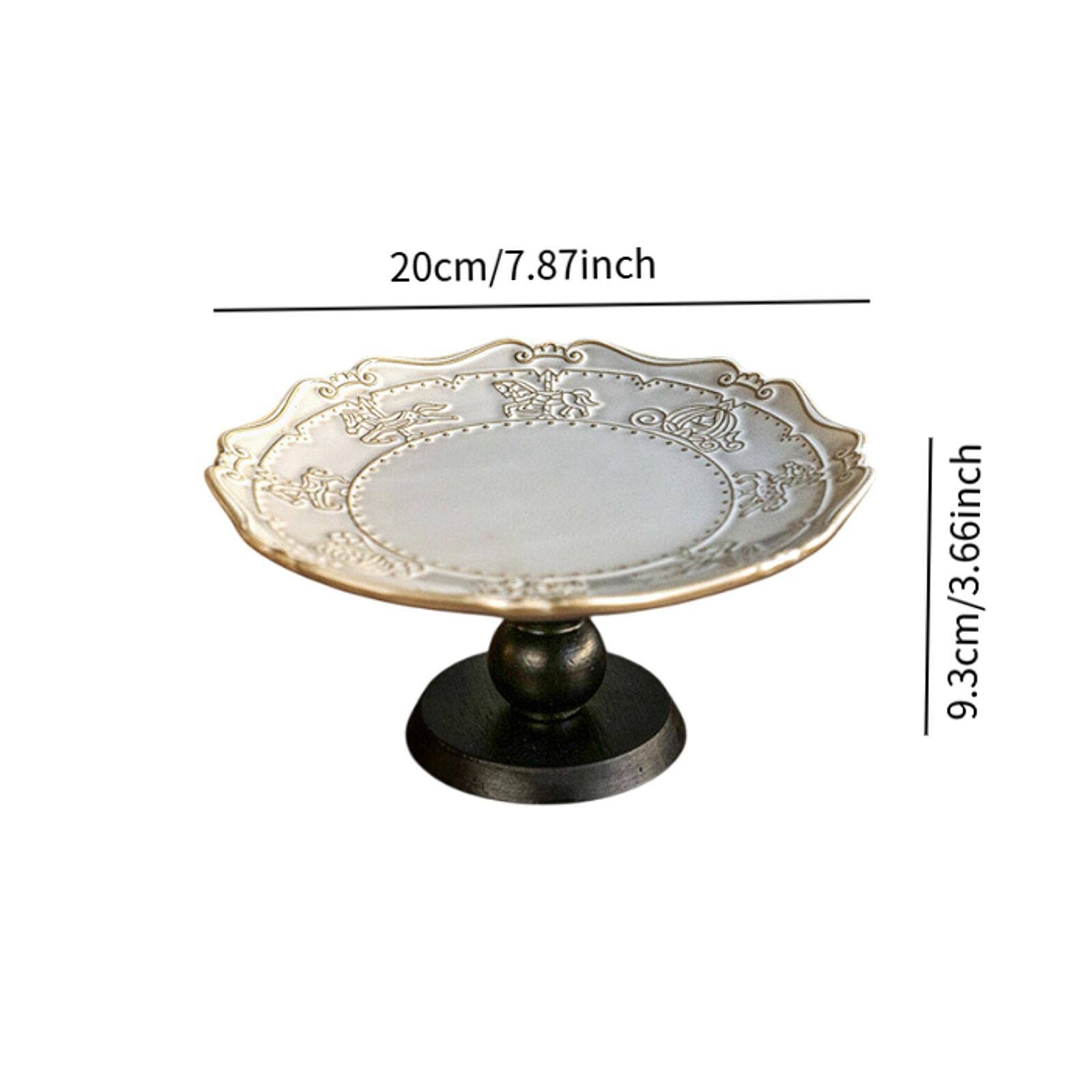 Pedestal Fruit Tray Dessert Display Stand for Countertop Bedroom Living Room 20x9.3 cm