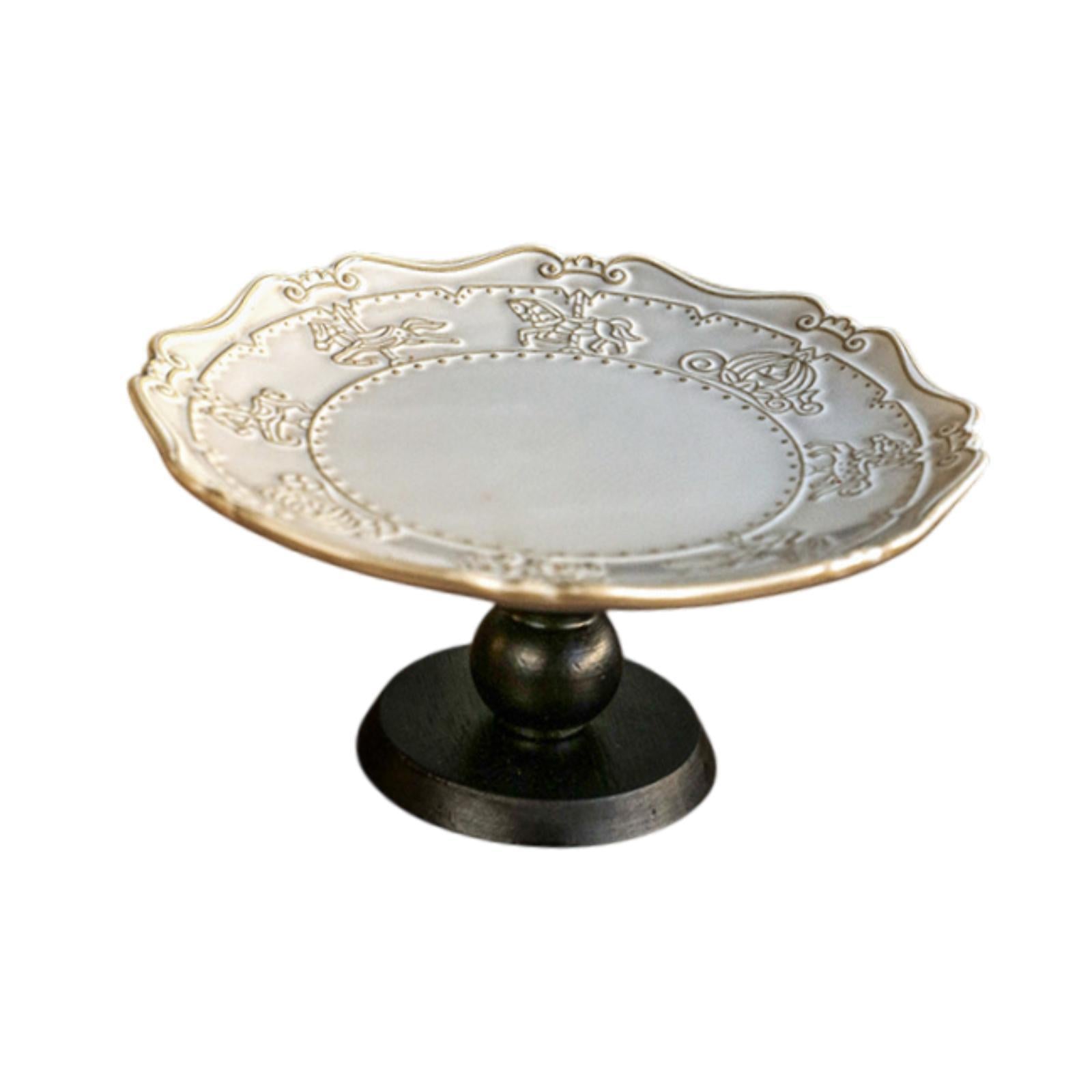 Pedestal Fruit Tray Dessert Display Stand for Countertop Bedroom Living Room 20x9.3 cm