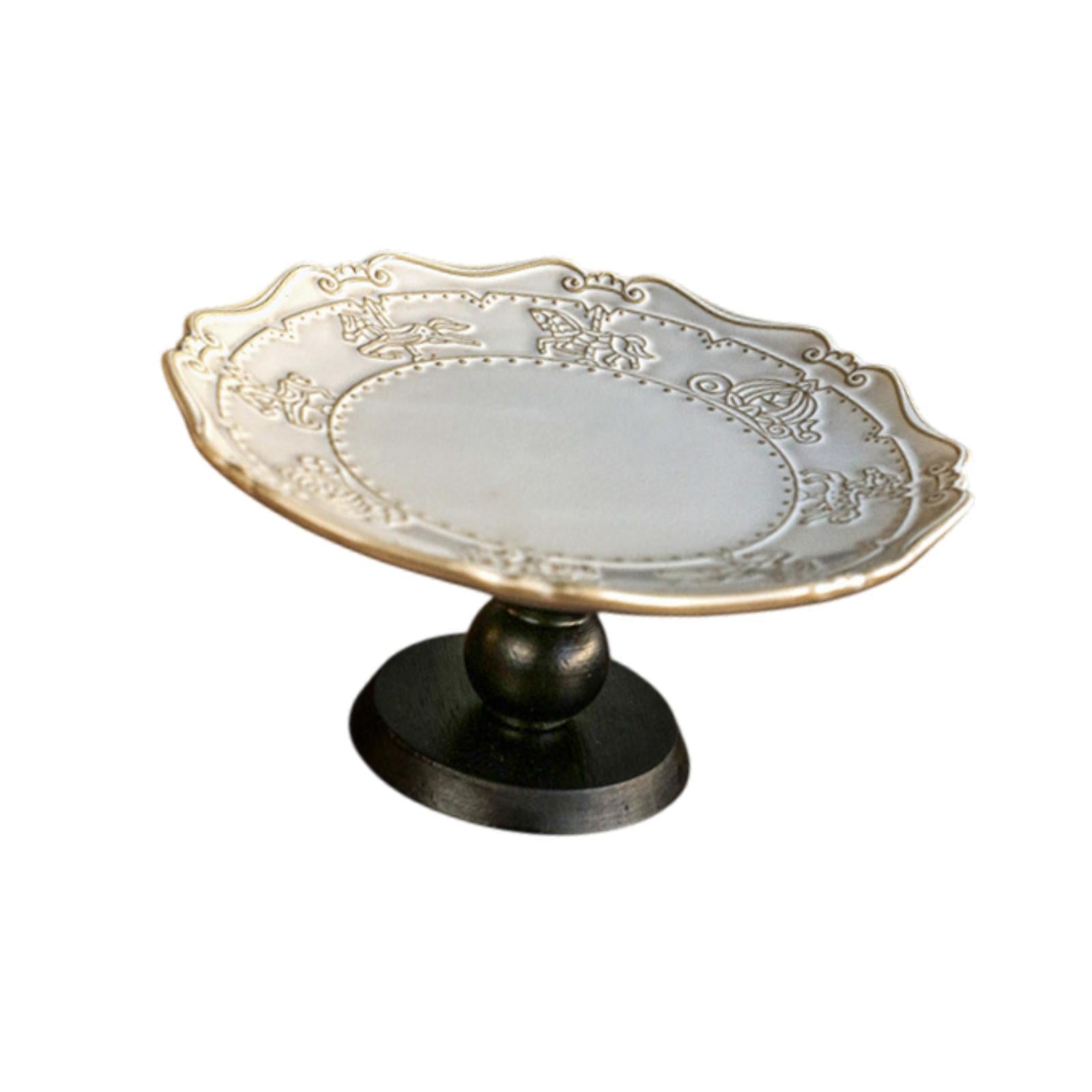 Pedestal Fruit Tray Dessert Display Stand for Countertop Bedroom Living Room 20x9.3 cm