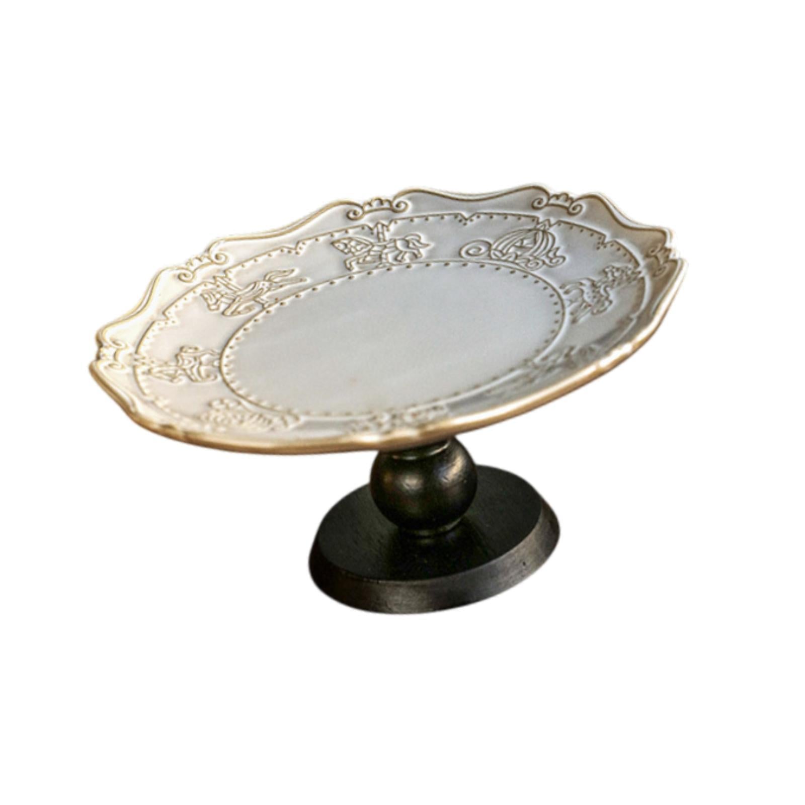 Pedestal Fruit Tray Dessert Display Stand for Countertop Bedroom Living Room 20x9.3 cm