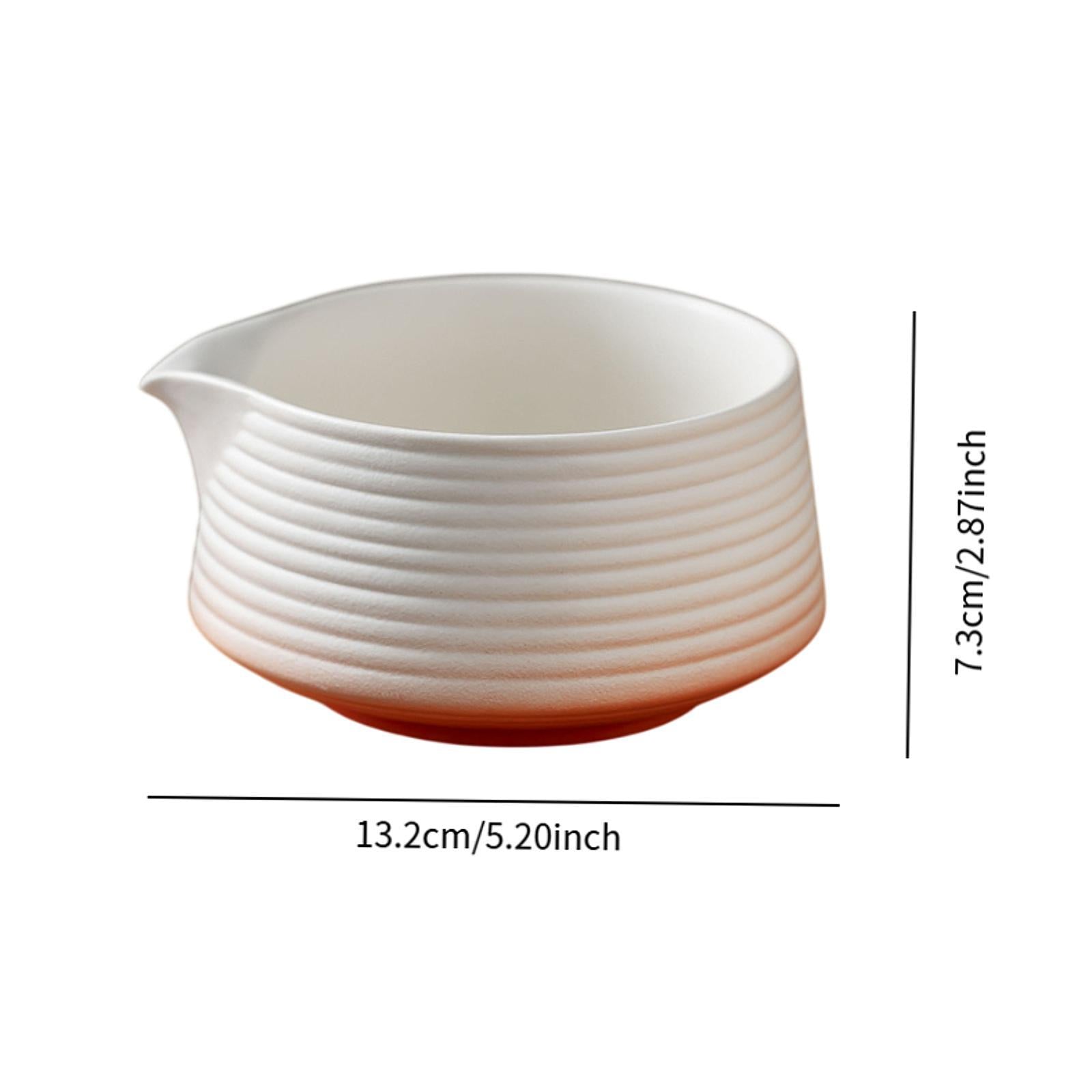 Matcha Bowl Portable Ornament Matcha Cup for Tea Room Restaurant Dining Room White and Red