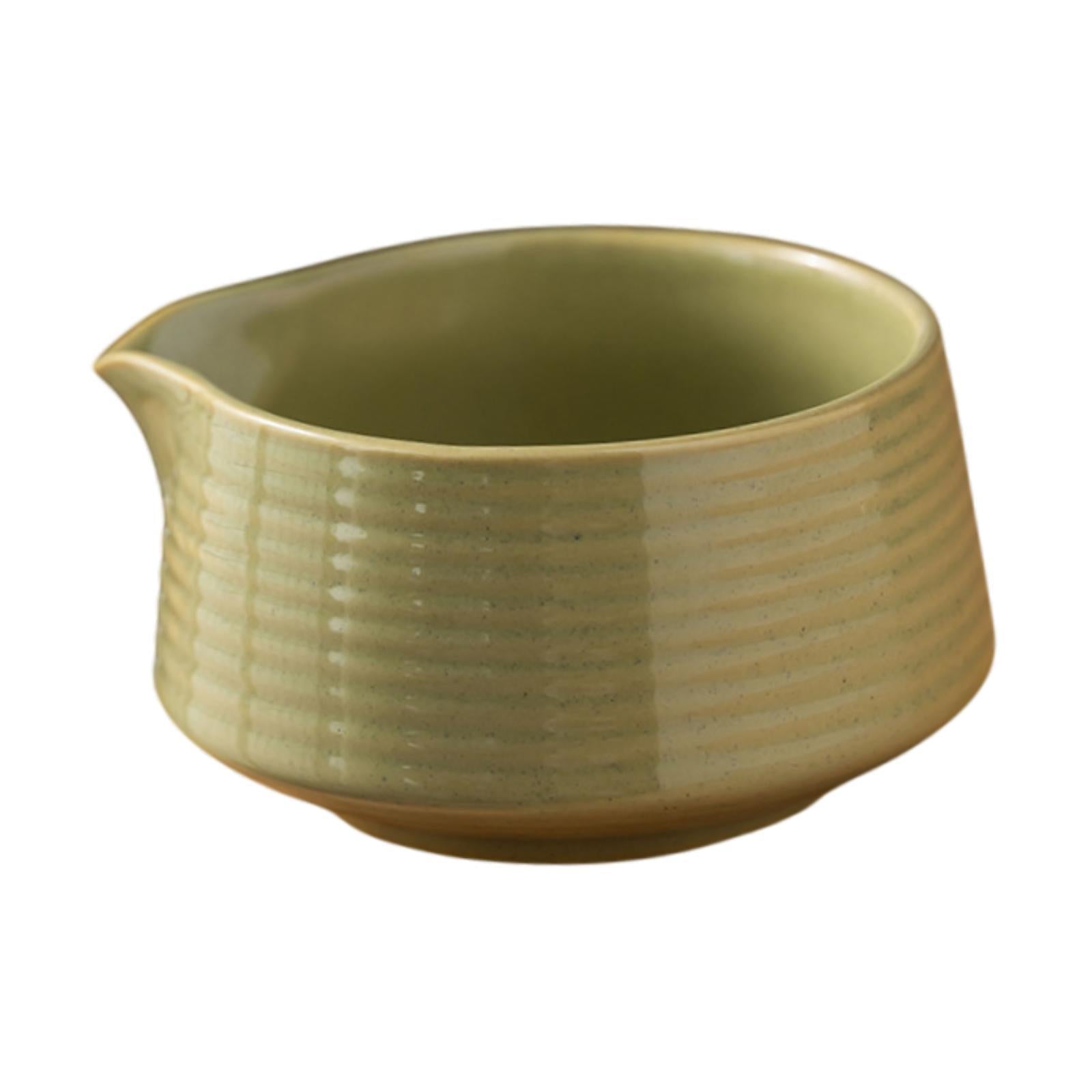 Matcha Bowl Portable Ornament Matcha Cup for Tea Room Restaurant Dining Room Green