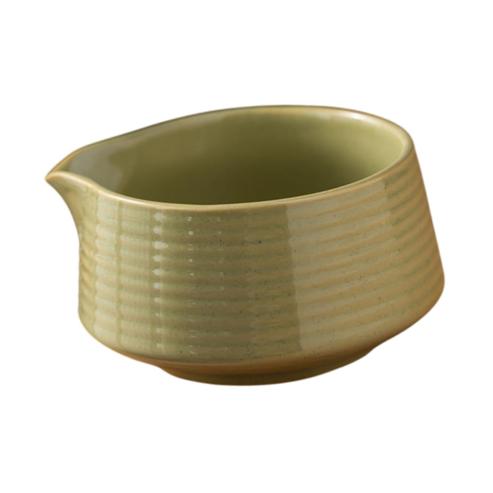 Matcha Bowl Portable Ornament Matcha Cup for Tea Room Restaurant Dining Room Green