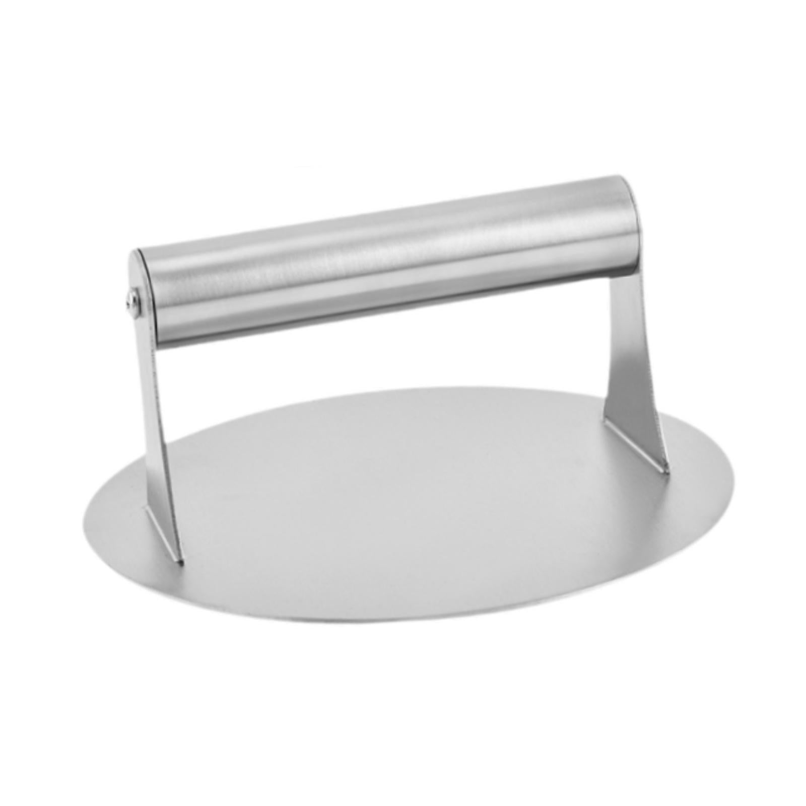 Hamburger Press Kitchen Utensil Burger Smasher for Griddle Grilling Sandwich argent handle