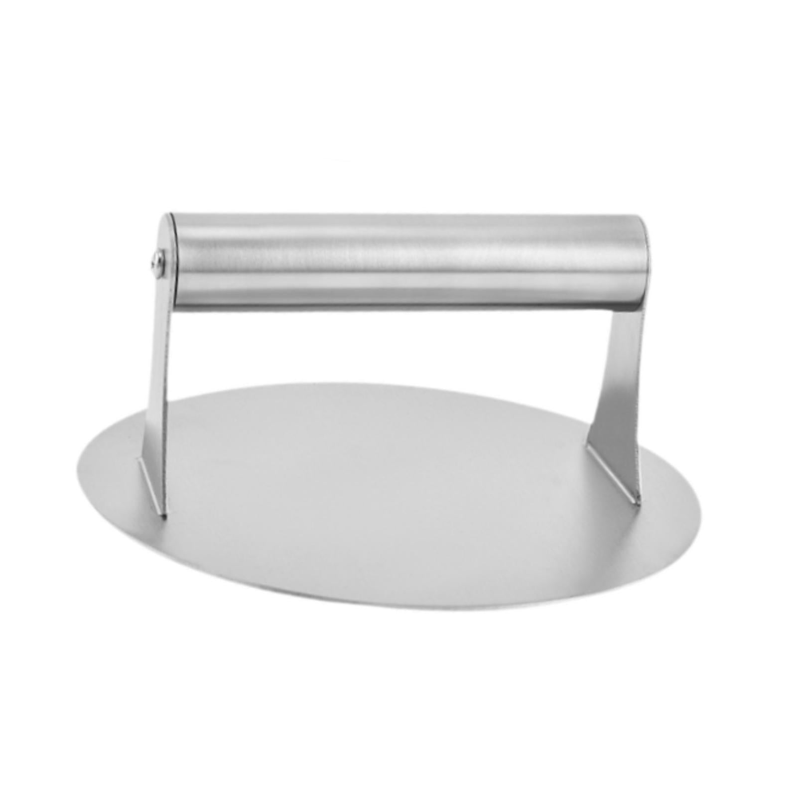 Hamburger Press Kitchen Utensil Burger Smasher for Griddle Grilling Sandwich argent handle